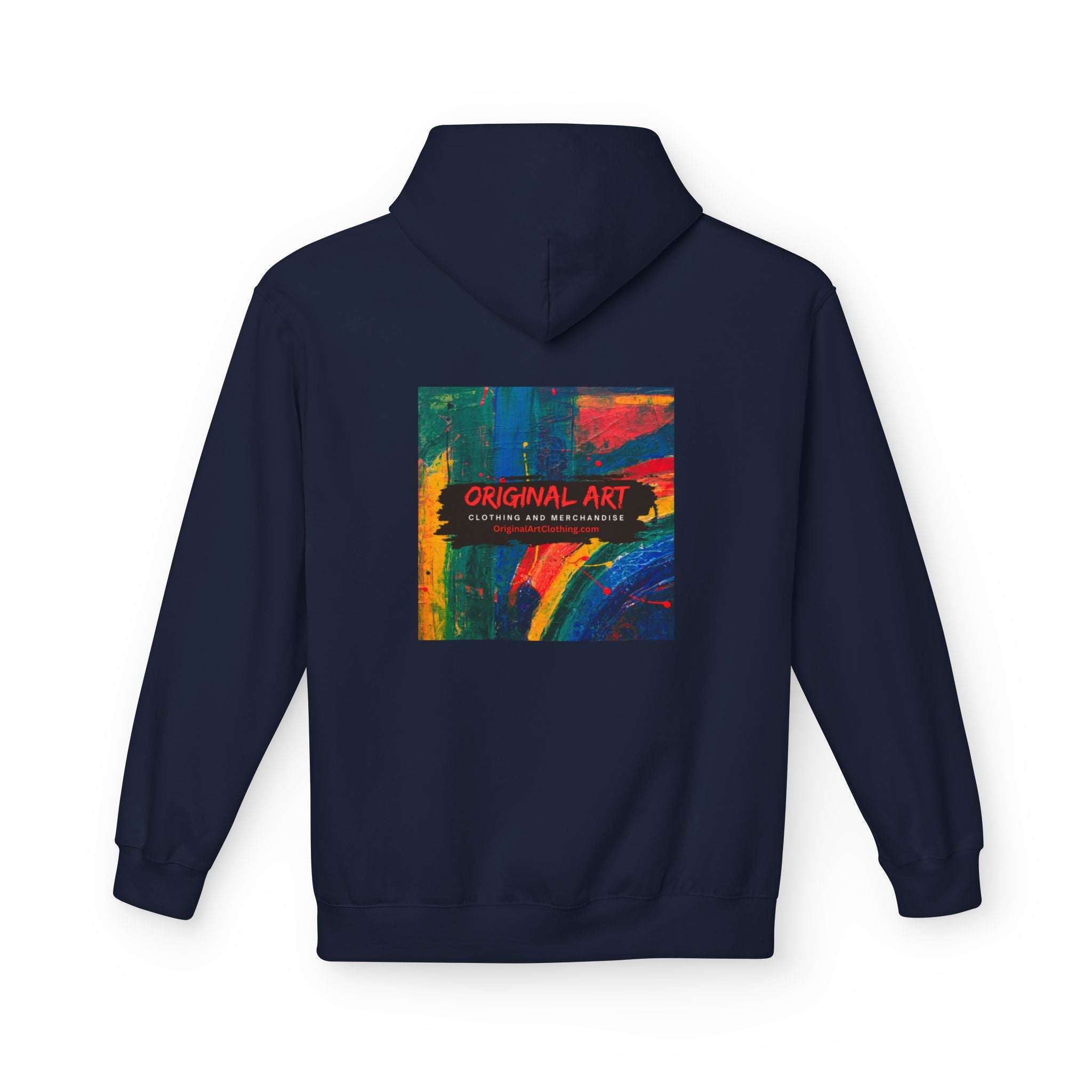 Vibrant Abstract Art Fleece Hoodie
