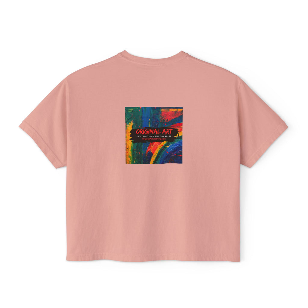 Teacher T-Shirt — "I teach. I help small humans become big thinkers." Boxy Tee
