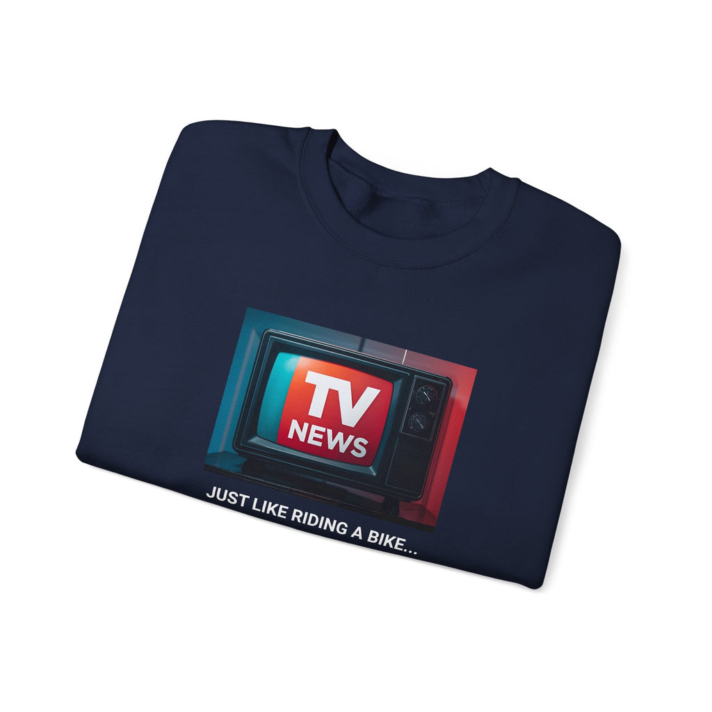 TV News Inspired Unisex Crewneck Sweatshirt - Funny Statement Apparel