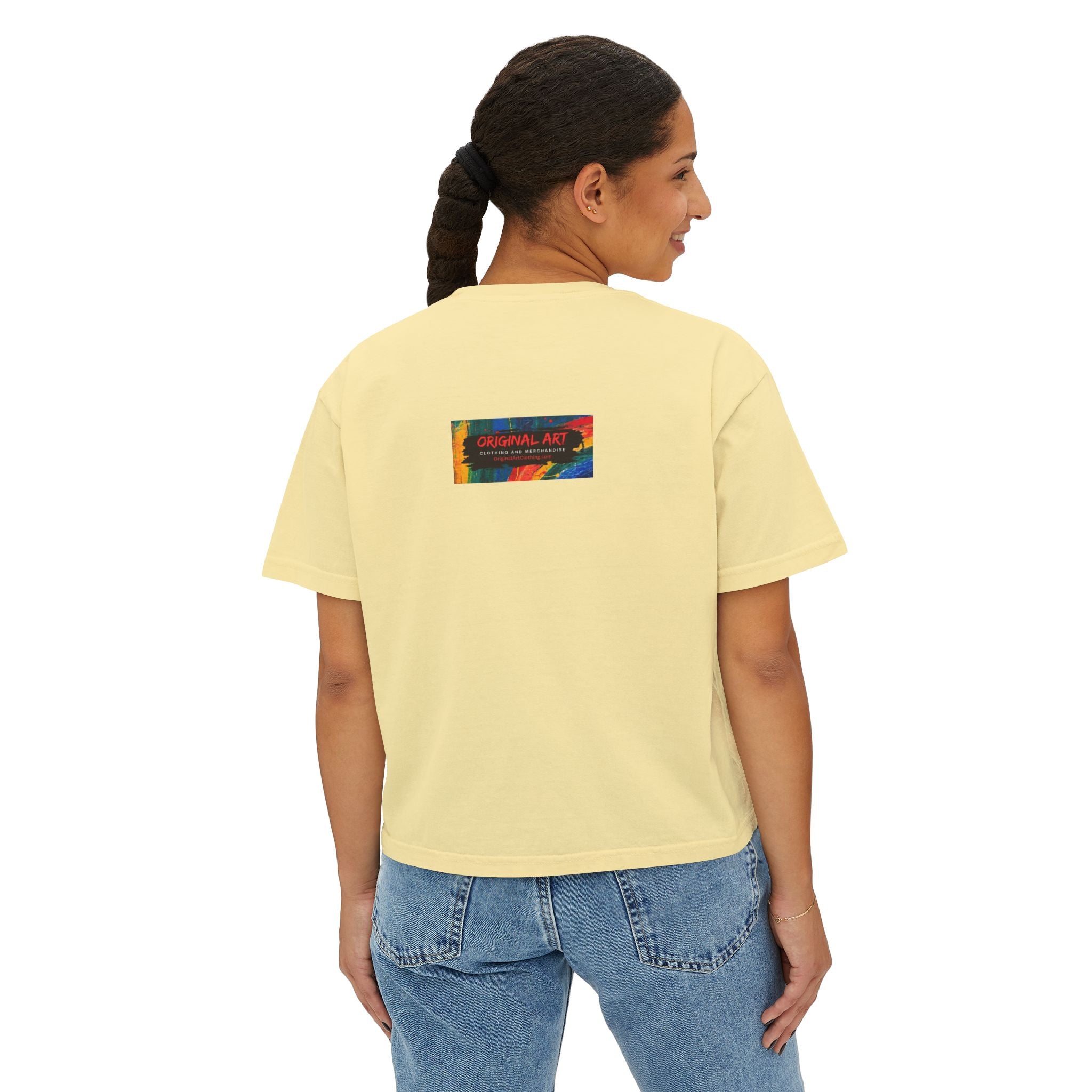 Coolest Grandma in the World Boxy Tee — Cute Women's Cropped Grandmother Shirt