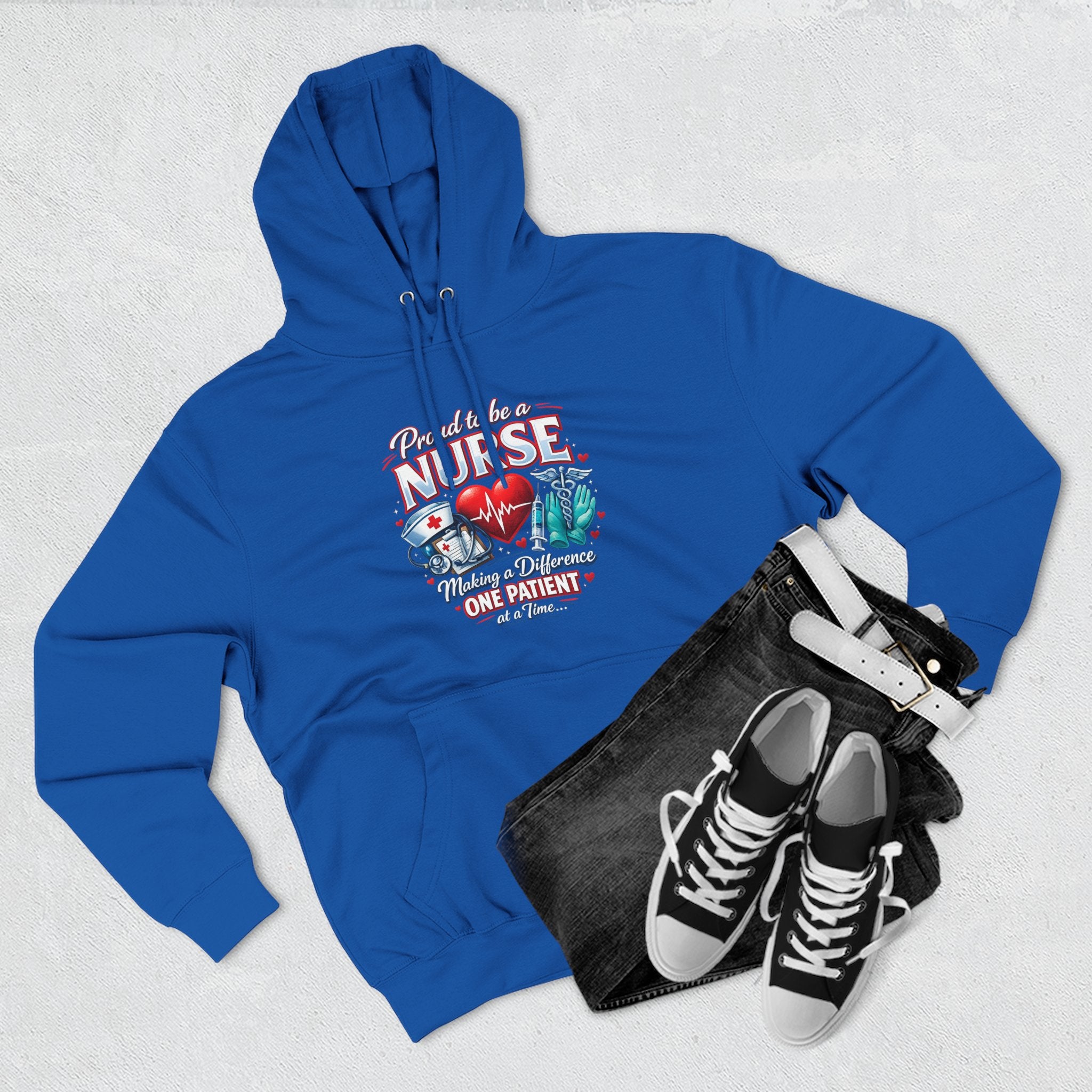‘Proud to be a Nurse’ Fleece Pullover Hoodie