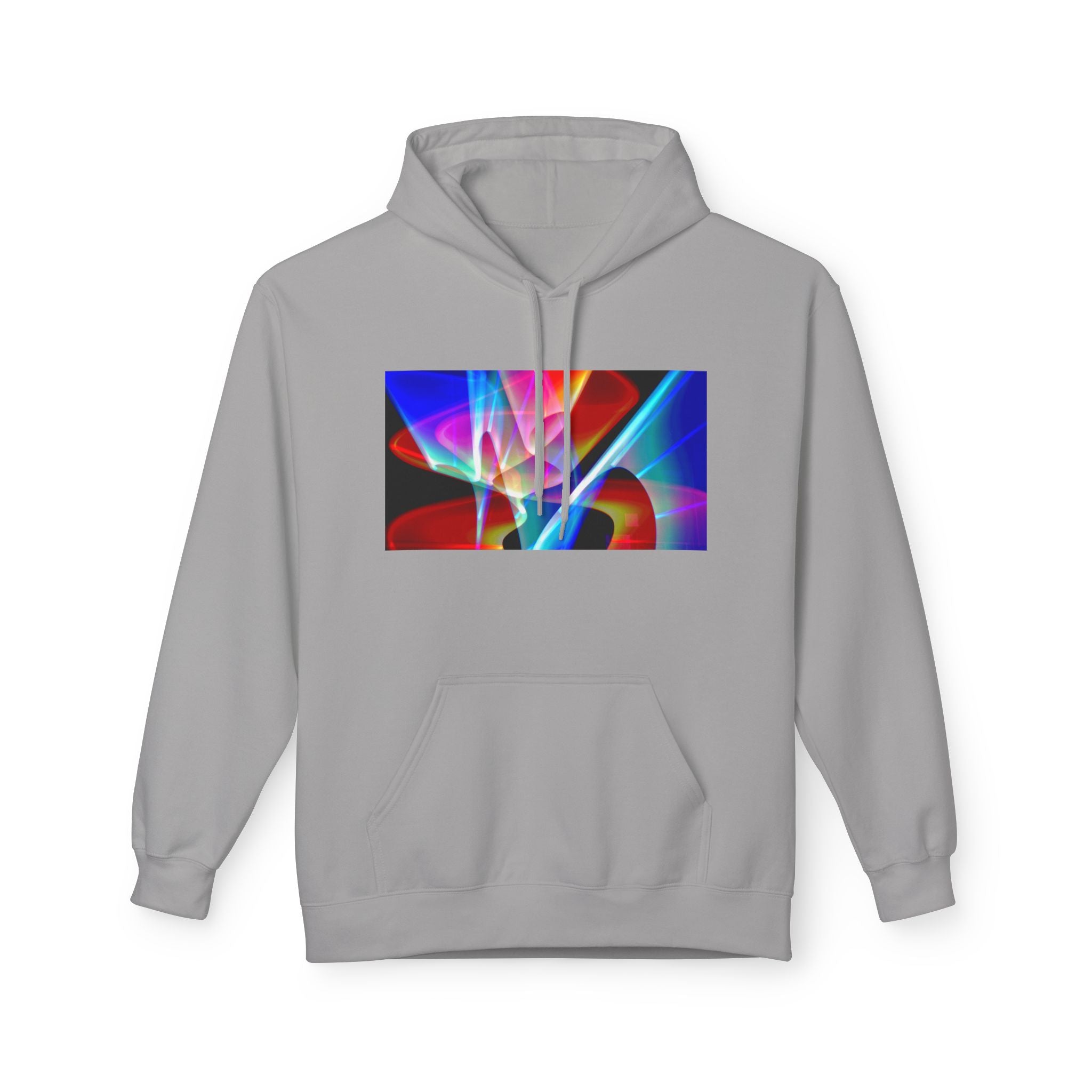 Vibrant Abstract Art Fleece Hoodie