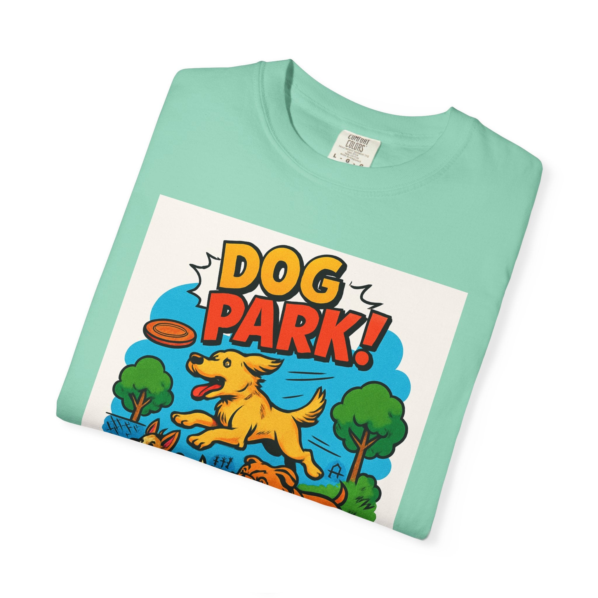 Playful Dog Park T-Shirt, Dog Lover Gift, Unisex Casual Wear, Pet Owner Apparel, Summer Outing Tee
