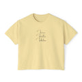 "Fierce Fearless Fabulous"Women's Boxy Tee — Minimal Script Graphic