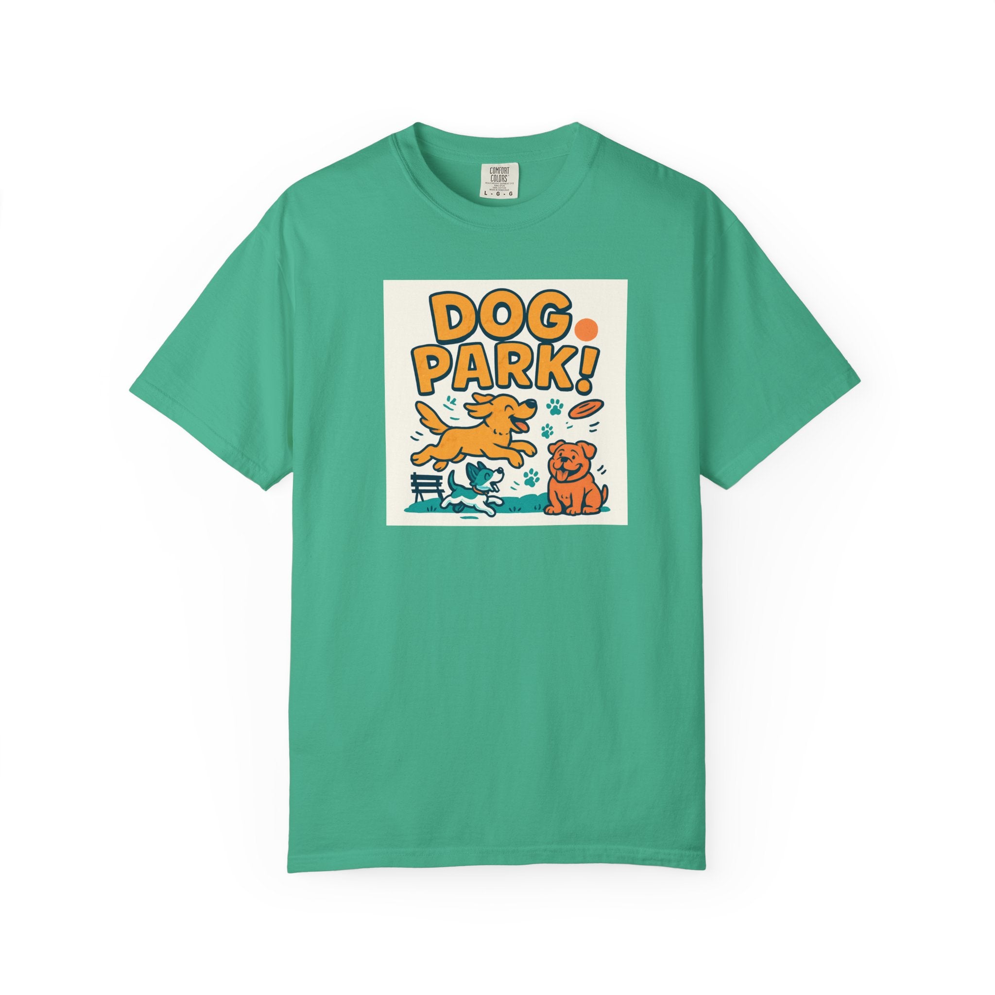 Playful Dog Park Unisex T-shirt, Dog Lover Gift, Pet Themed Apparel, Gift for Dog Owners, Fun Summer Tee