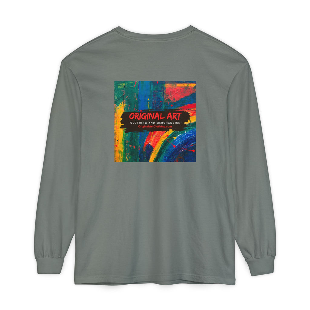 TV News Videographer: Unisex Garment-dyed Long Sleeve T-Shirt