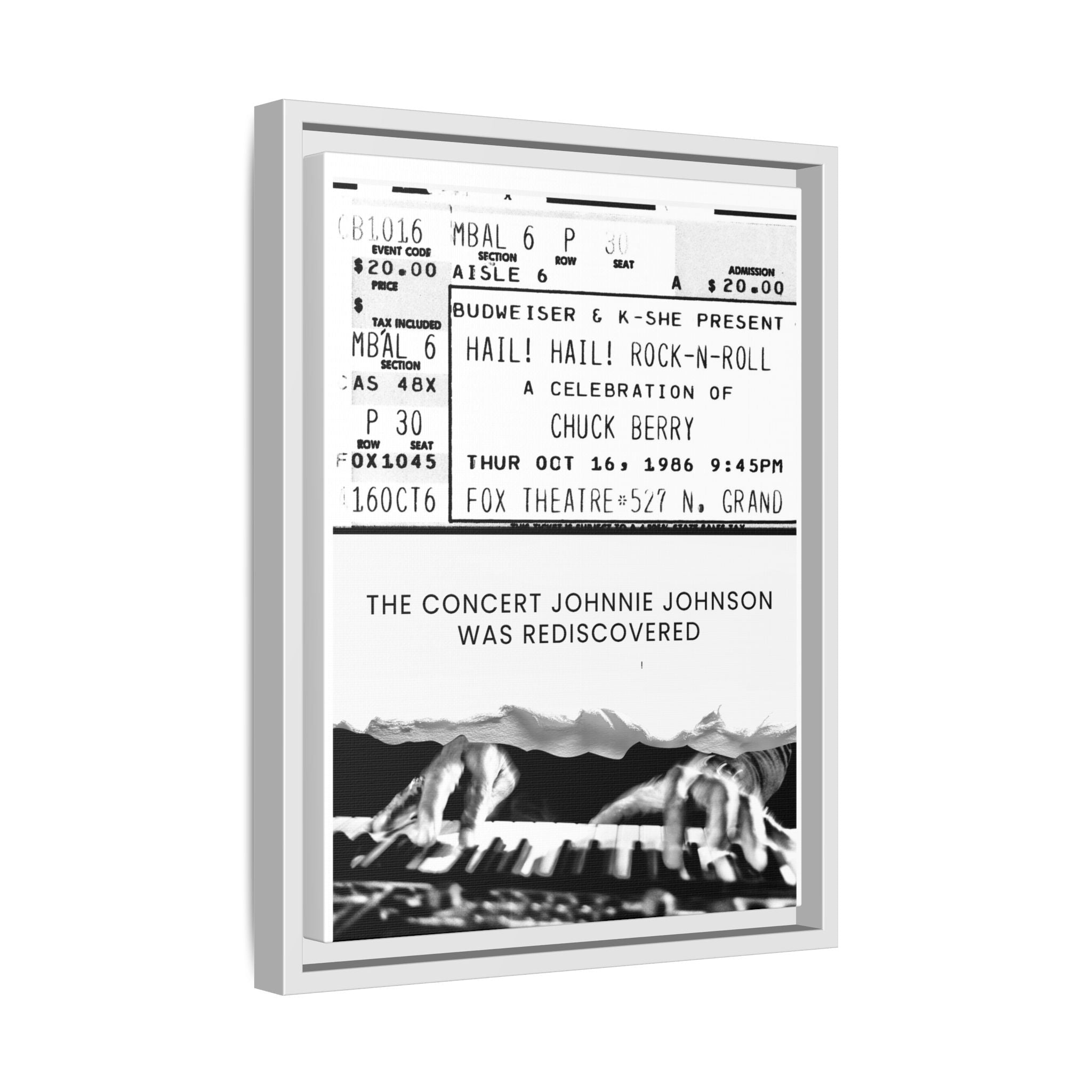 The Concert Johnnie Johnson Was Rediscovered Framed Canvas Print
