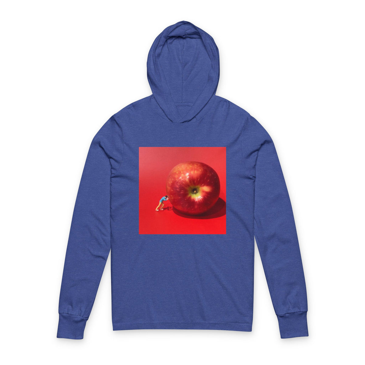 Artistic Apple Hooded Tee — Original Art Graphic Long-Sleeve Hoodie Shirt