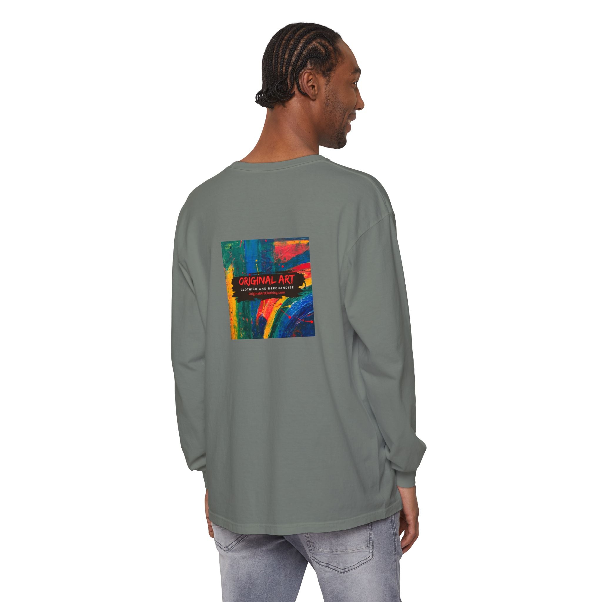 Dog Park Unisex Garment-dyed Long Sleeve T-Shirt