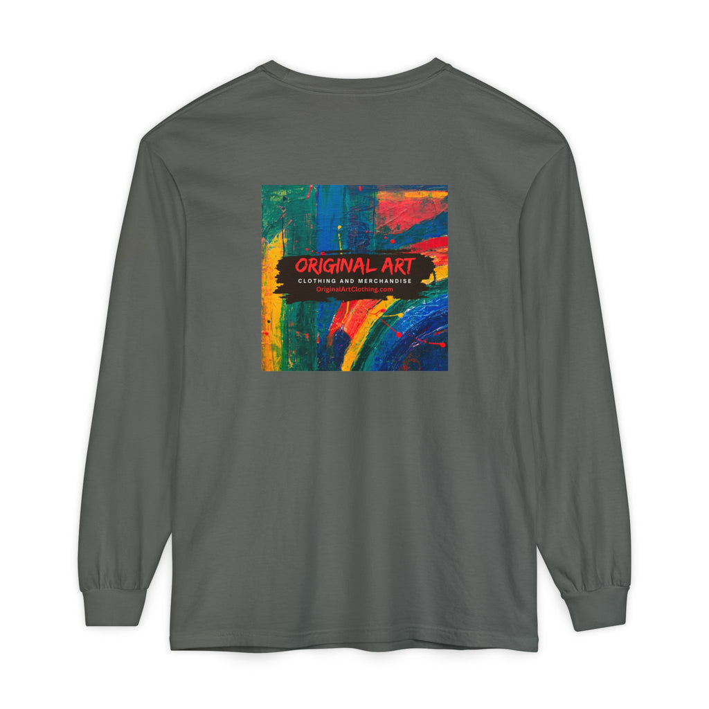 TV News Videographer: Unisex Garment-dyed Long Sleeve T-Shirt