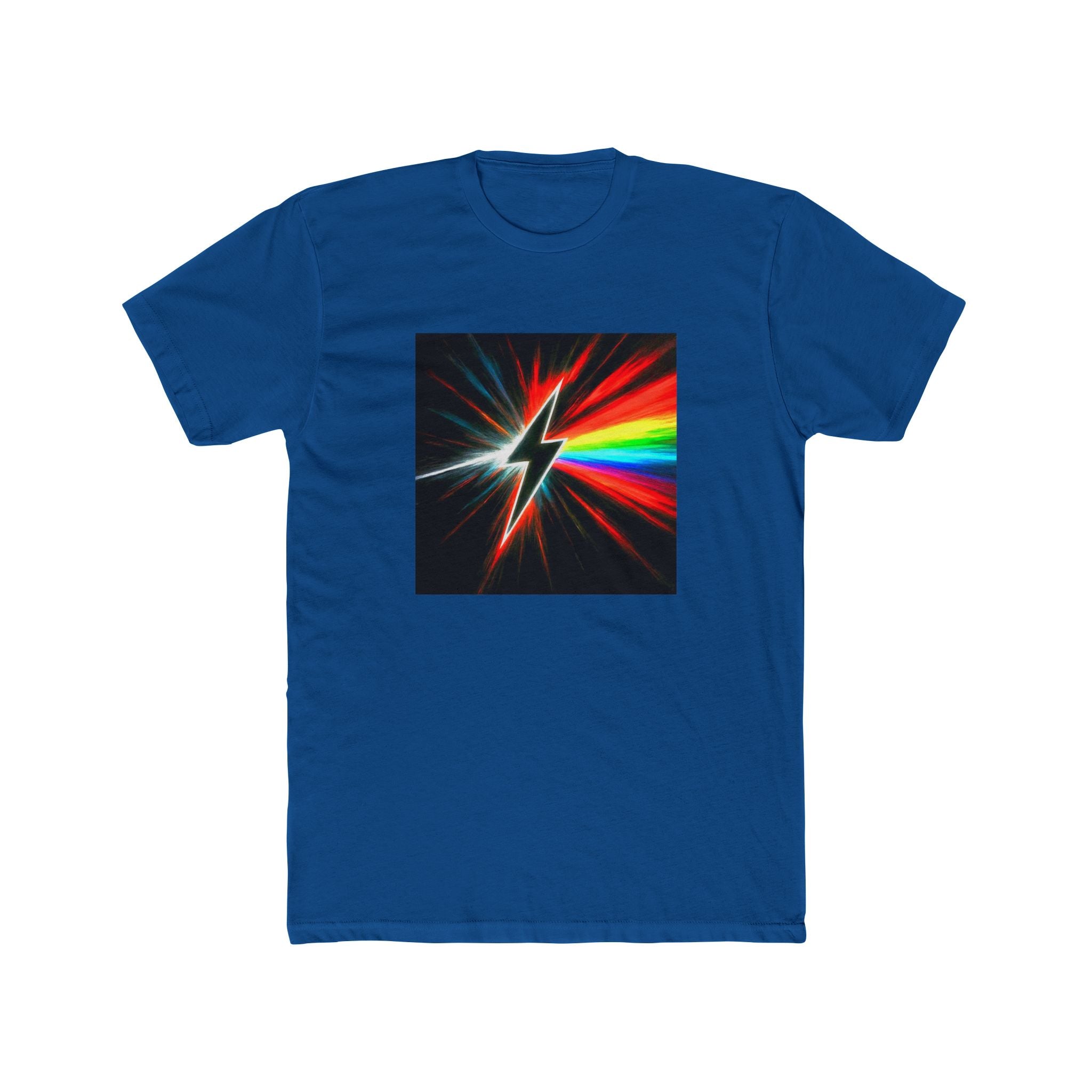 Lightning Prism Crew Tee — Retro Electric Graphic T-Shirt
