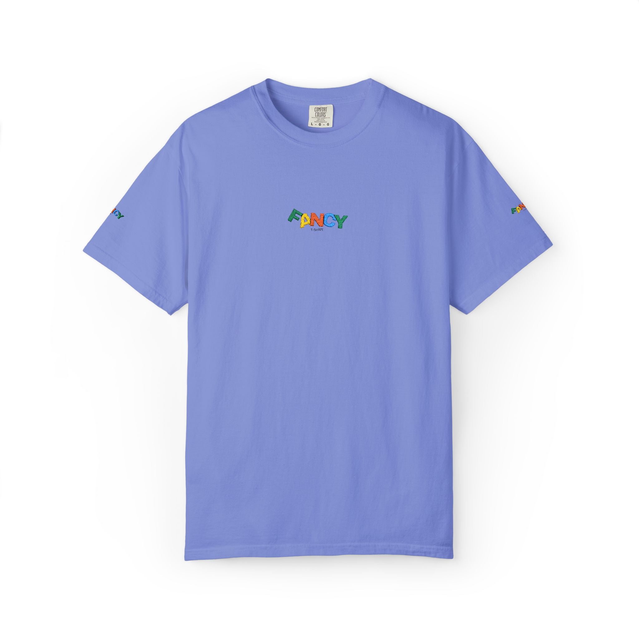 "Fancy" Colorful Logo T-Shirt — Small Chest & Sleeve Graphic