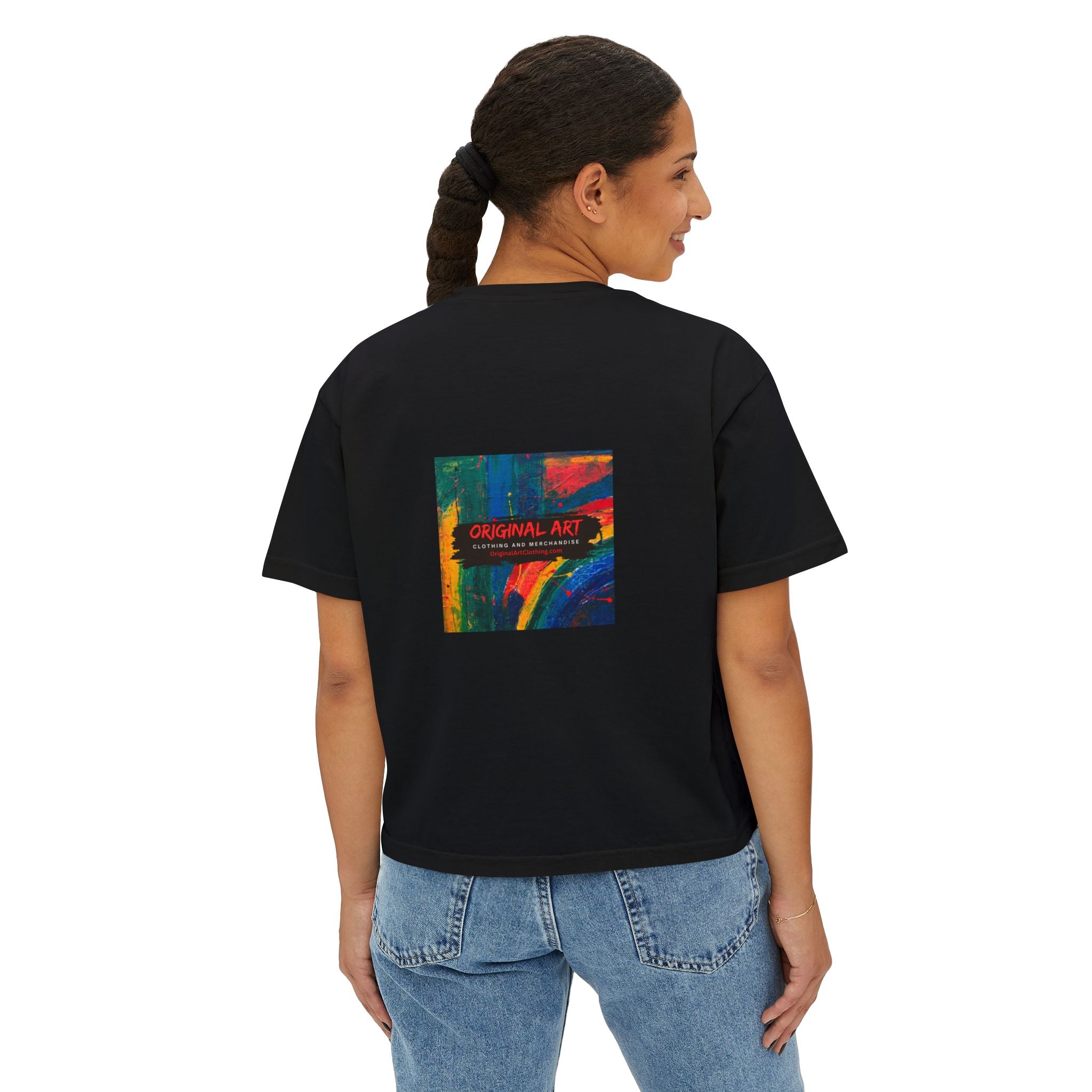 Game On! Level Up Women's Boxy Gaming Graphic Shirt