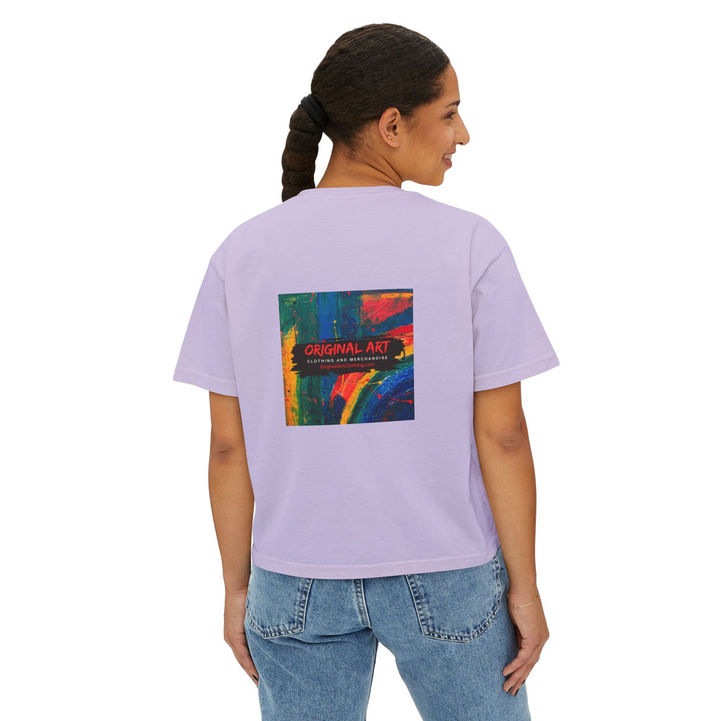 Crazy Bitch Bingo Women's Boxy Tee — Funny Bingo Graphic Crop Shirt