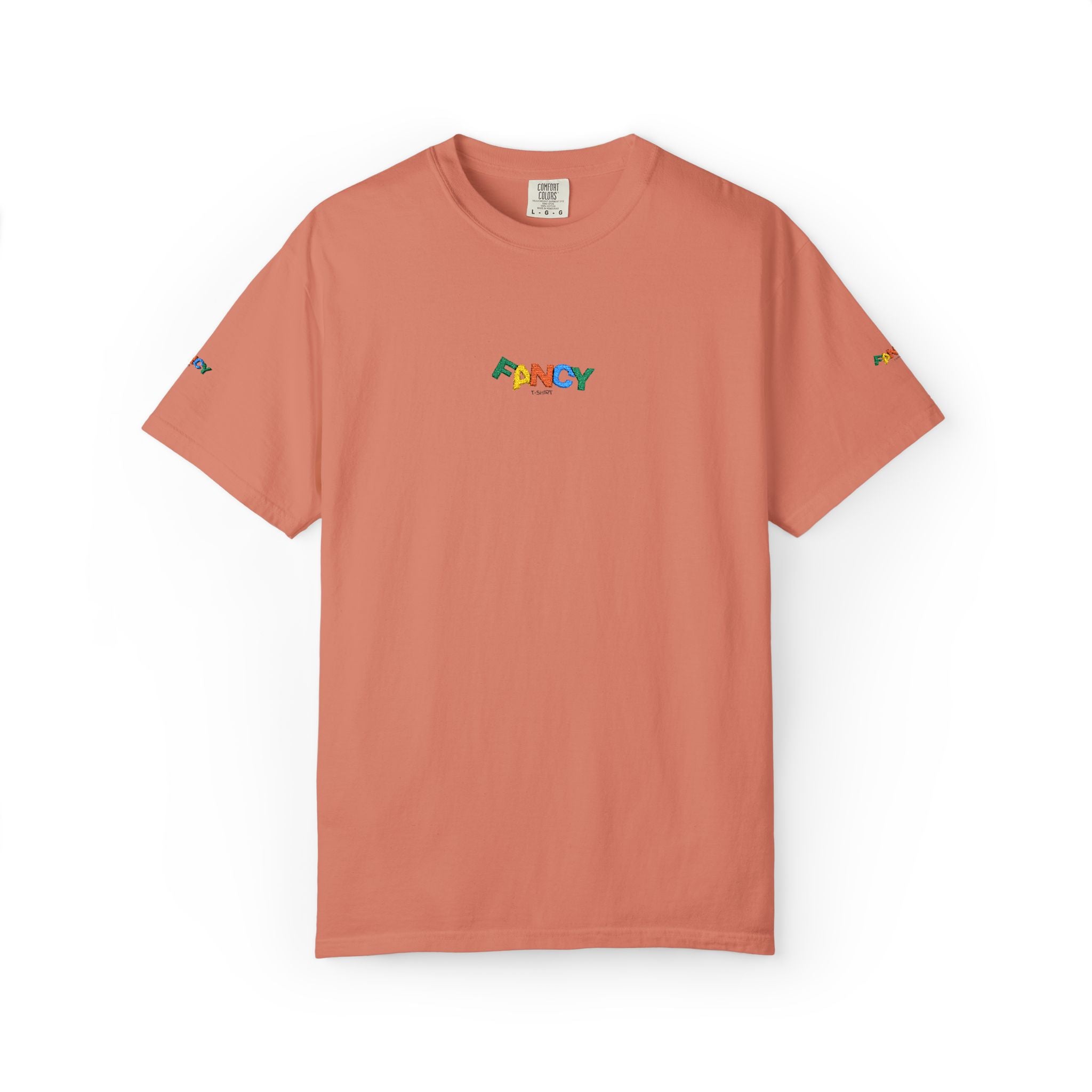 "Fancy" Colorful Logo T-Shirt — Small Chest & Sleeve Graphic
