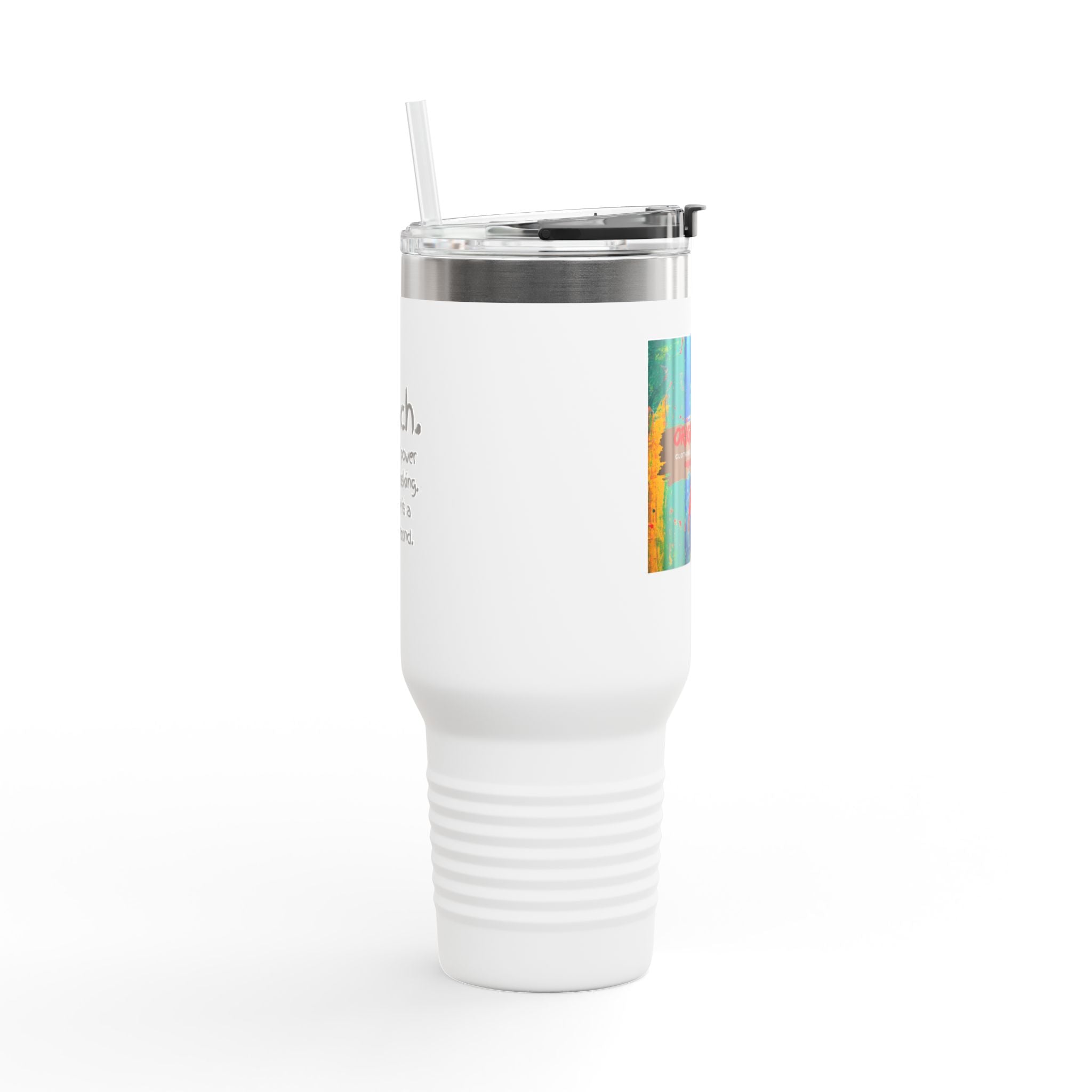 40oz Insulated Travel Mug — Colorful Original Art Print