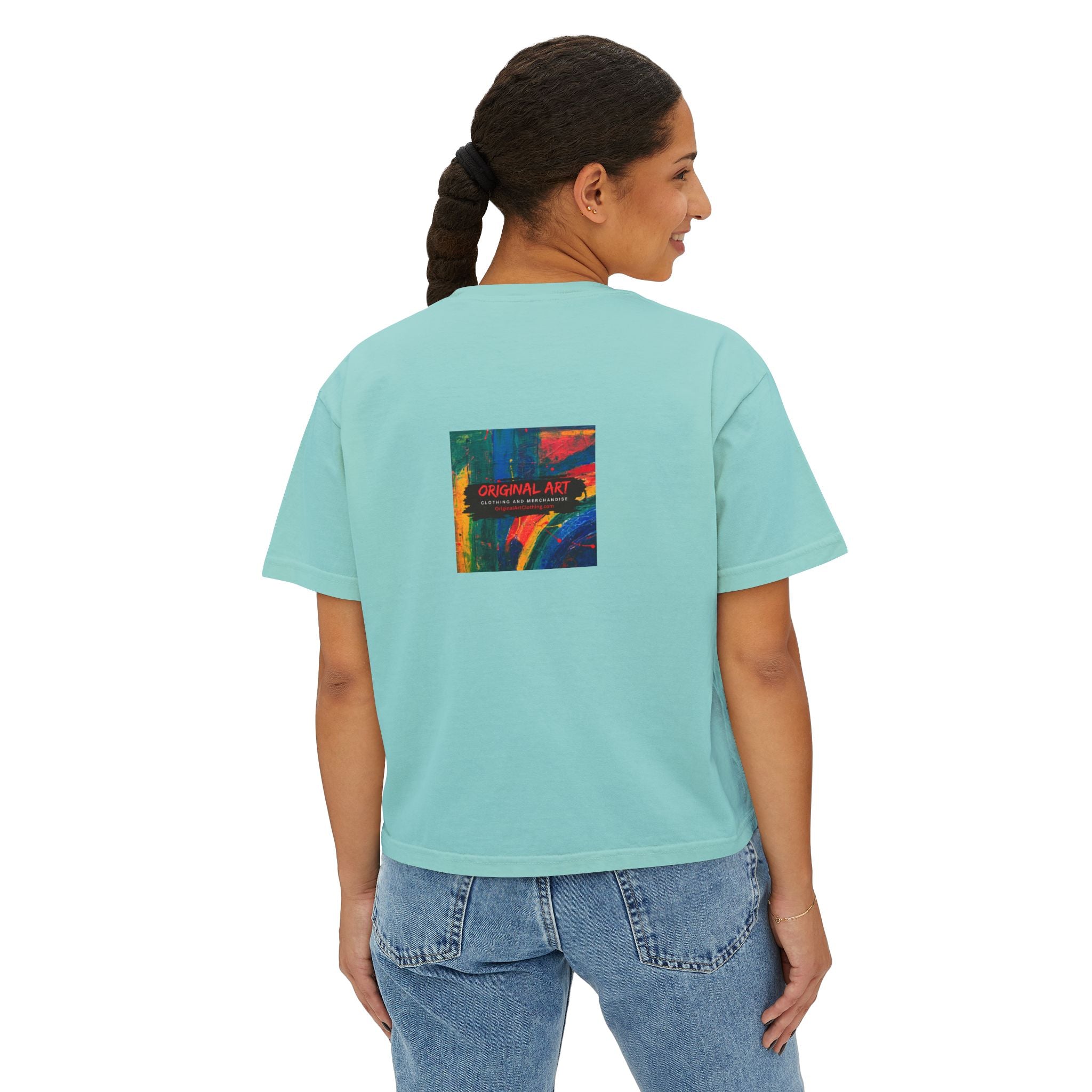 Teacher Boxy Tee — "I teach. Every Day Is Bring Your Sense of Humor to Work Day"