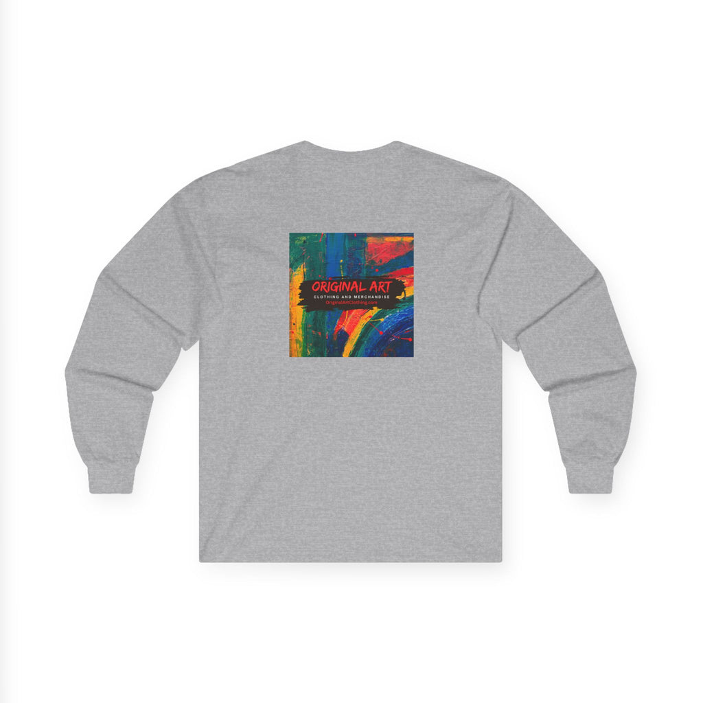 “Game On!” Graphic Gamer Logo Long Sleeve Tee —