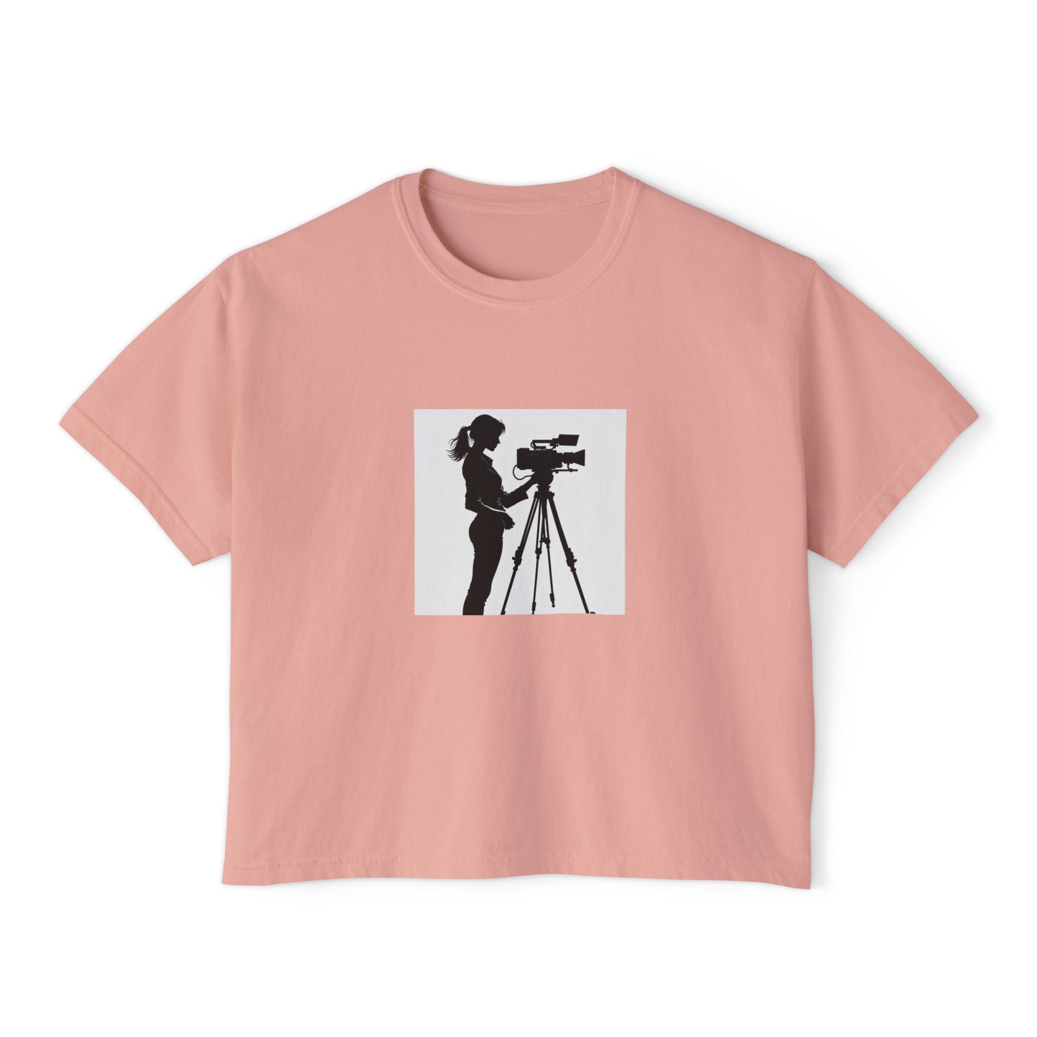 "Behind Every Great Story is Great Video" Women’s Boxy Tee  & 'Original Art' Colorful Back