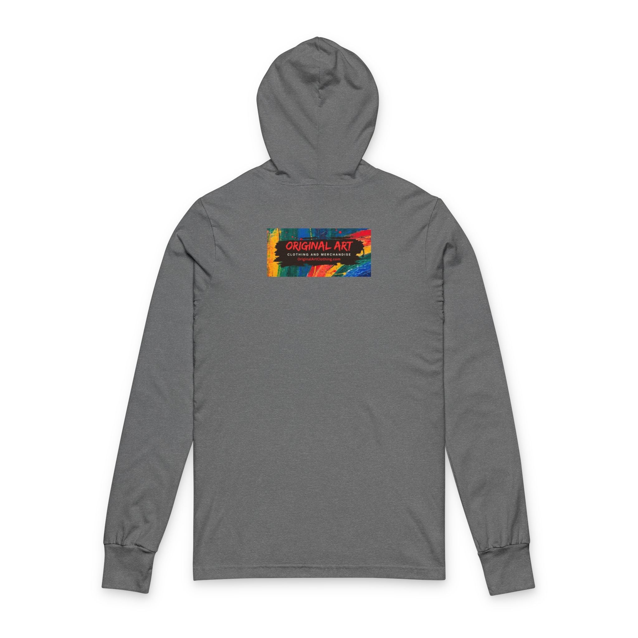 Game Changer Hooded Long Sleeve Tee — 'Original Art' Abstract Back Graphic