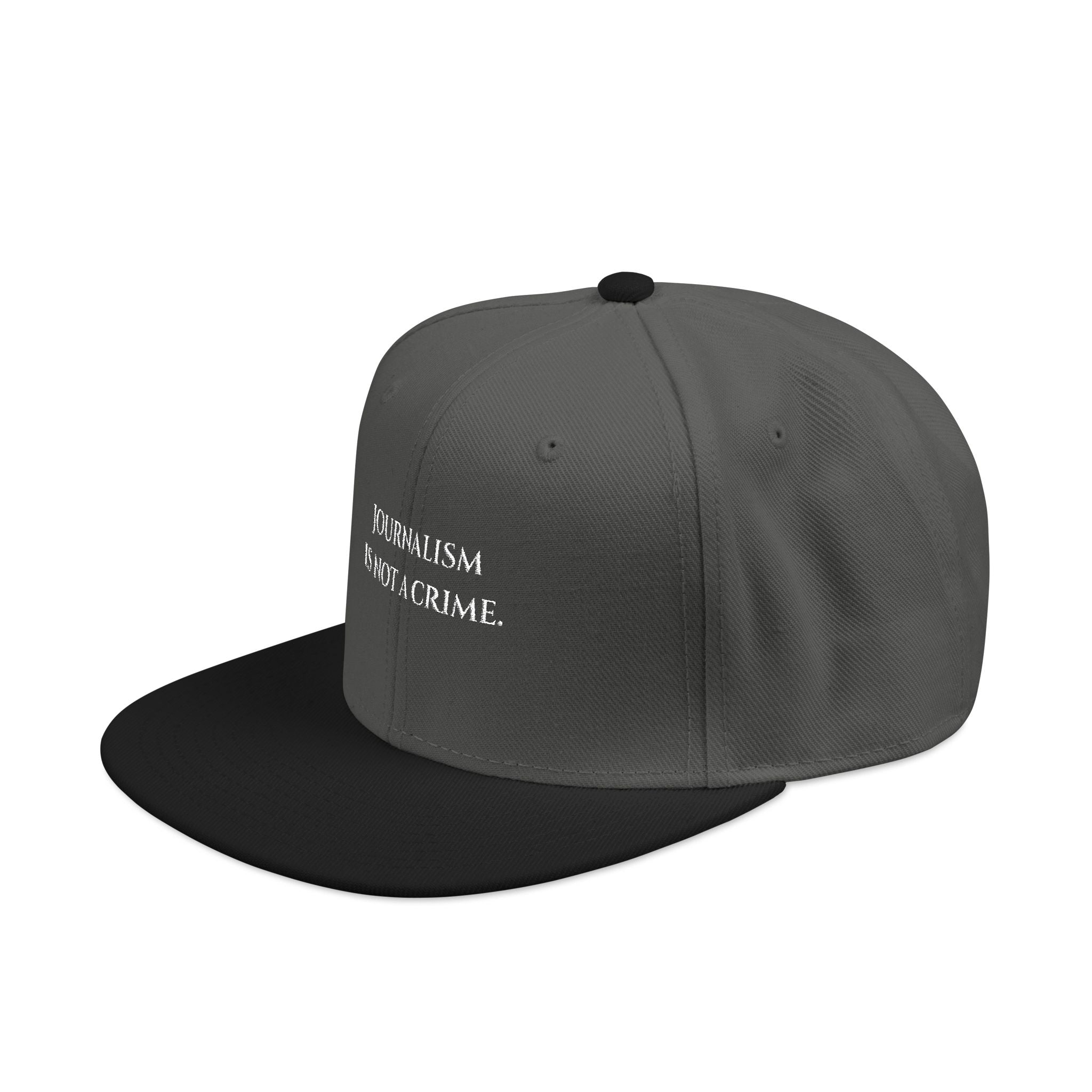 "Journalism is not a Crime" Embroidered Snapback Hat —