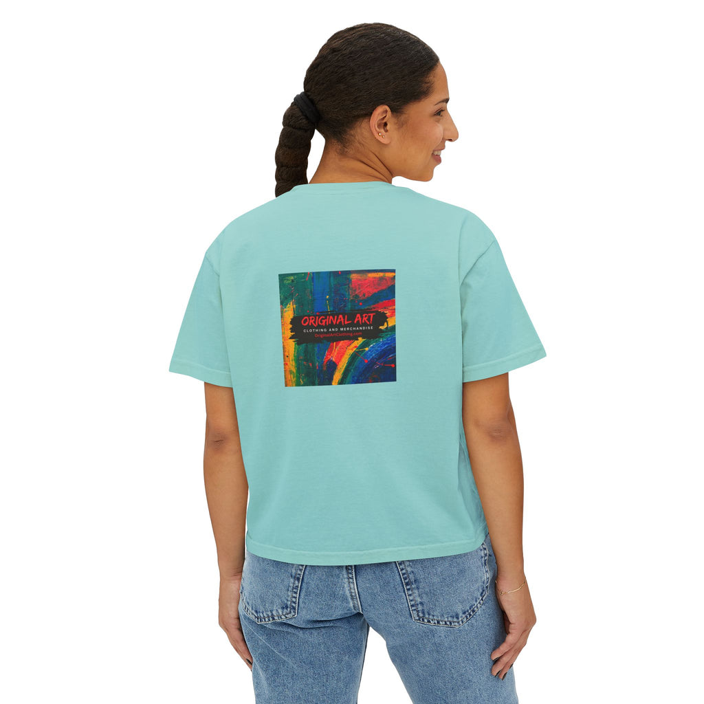 TV News Inspired Women's Boxy Tee, Casual Graphic Tee, Unique Gift for News Lovers, Funny Quote Shirt, Trendy Everyday Wear