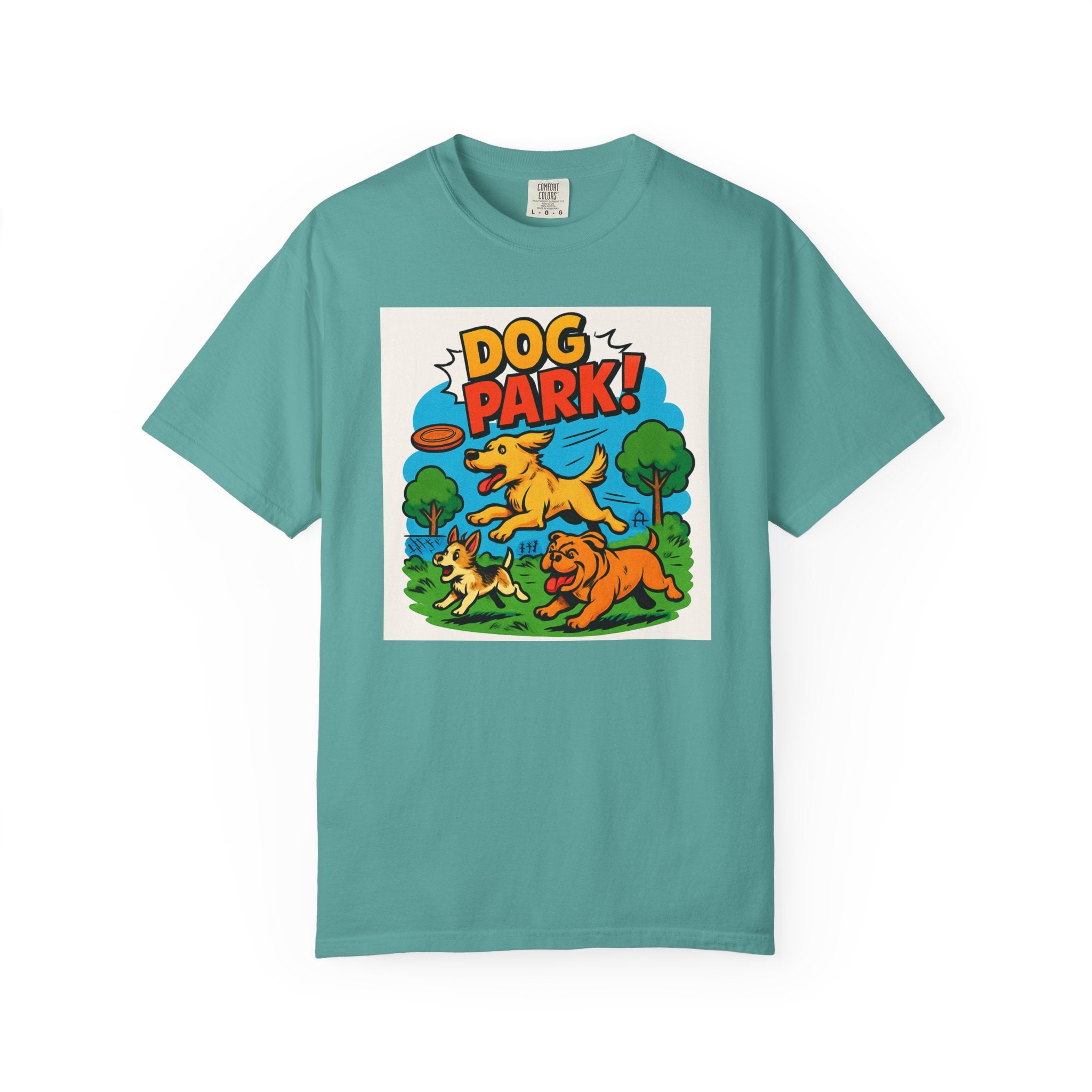 Playful Dog Park T-Shirt, Dog Lover Gift, Unisex Casual Wear, Pet Owner Apparel, Summer Outing Tee