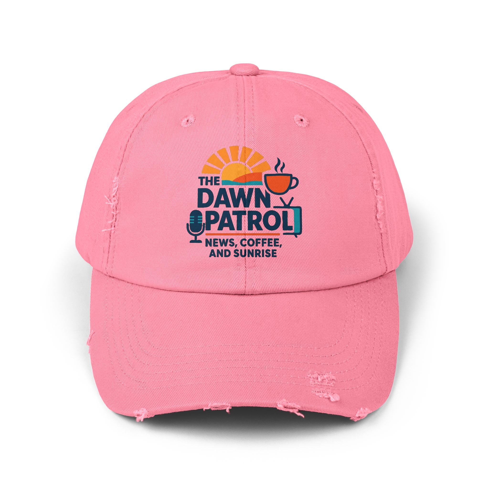 Dawn Patrol Distressed Cap - 'News, Coffee, and Sunrise' Vintage Baseball Hat