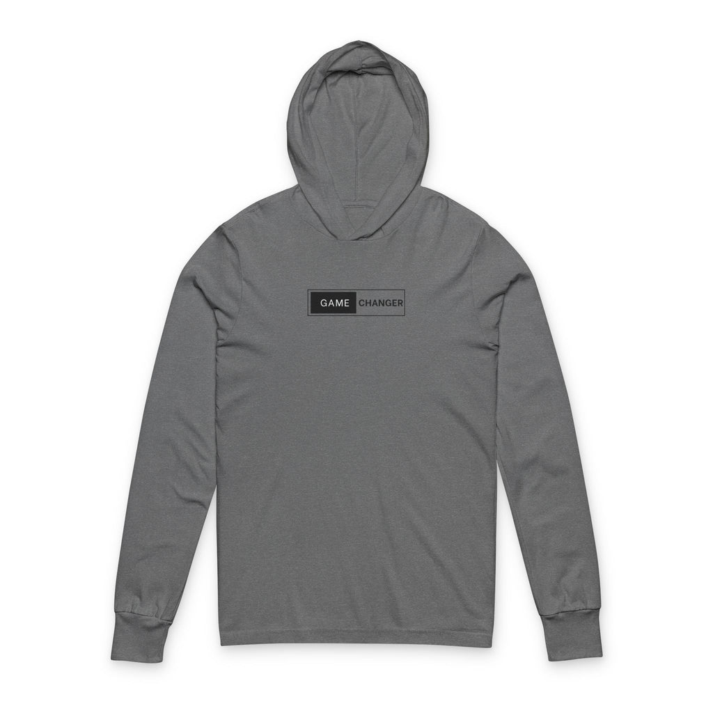 Game Changer Hooded Long Sleeve Tee — 'Original Art' Abstract Back Graphic