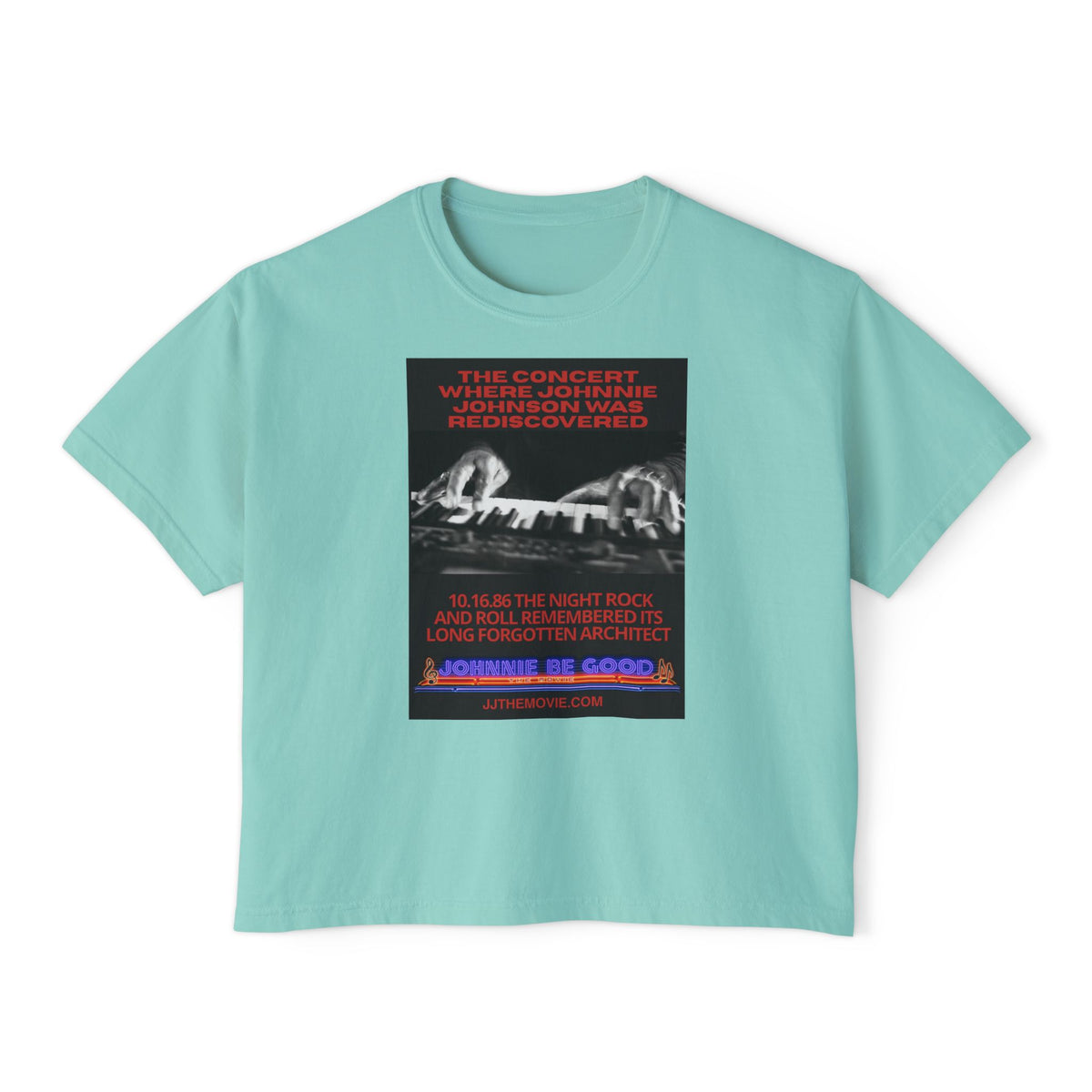 'The Concert: Johnnie Johnson' Ticket Design Graphic Boxy Tee