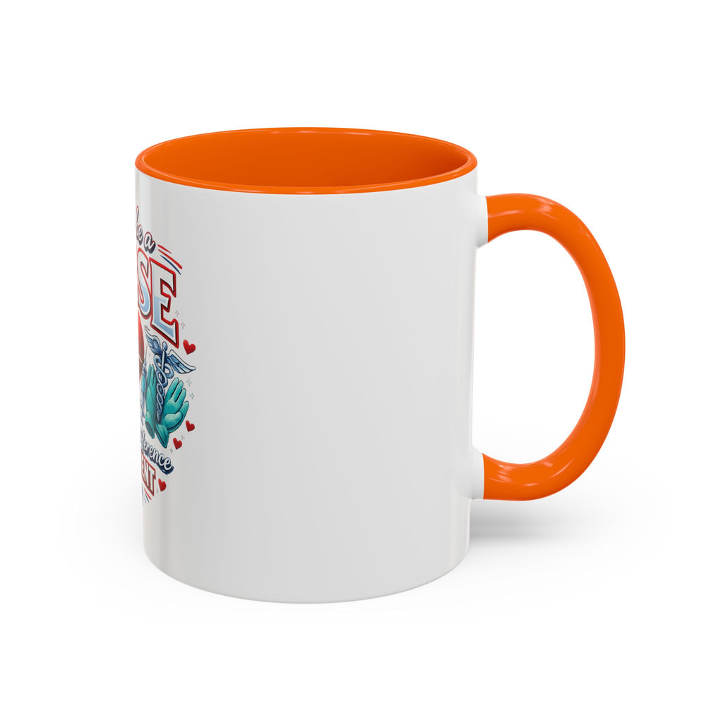 Proud to Be a Nurse Accent Coffee Mug — "Making a Difference One Patient at a Time" (11/15oz)