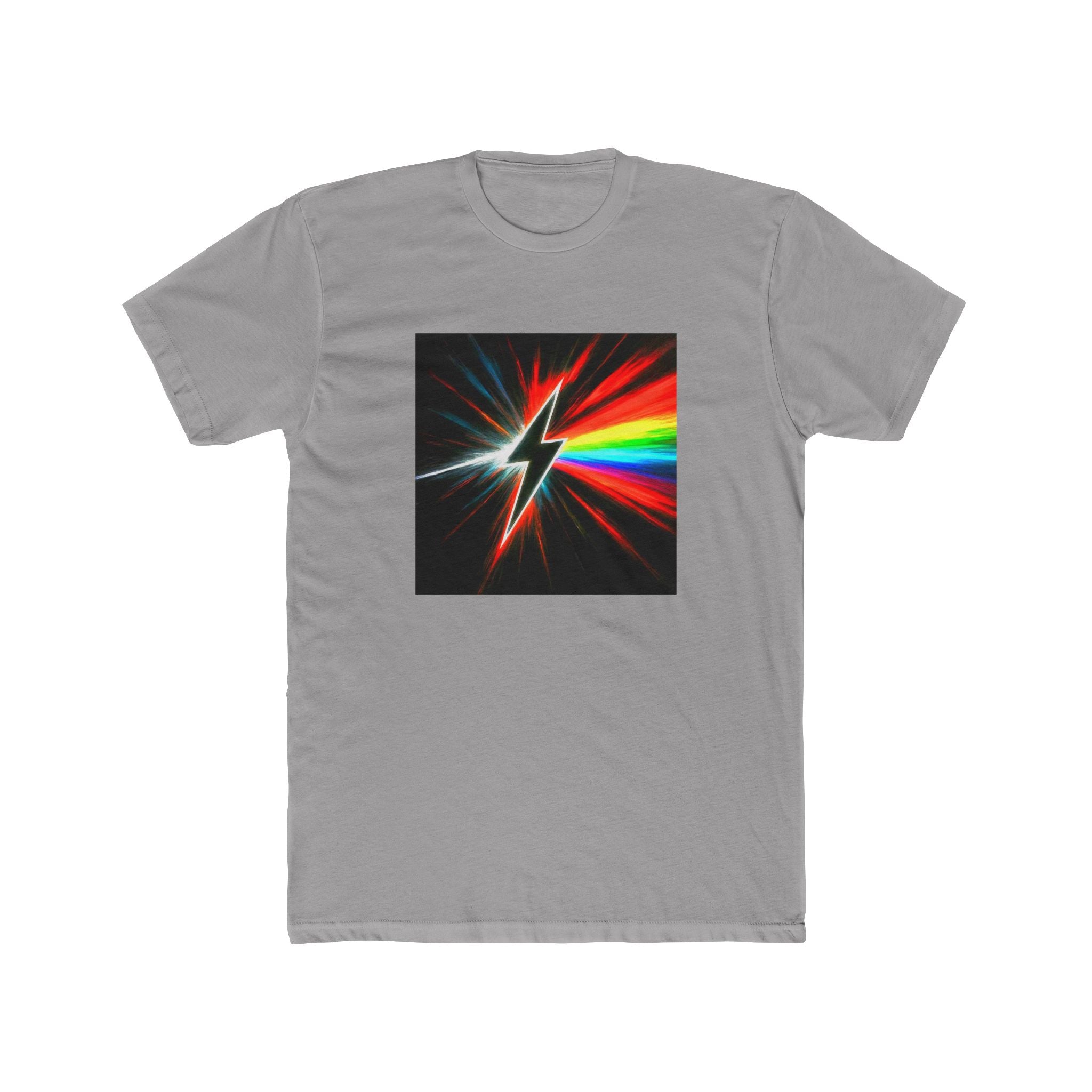 Lightning Prism Crew Tee — Retro Electric Graphic T-Shirt