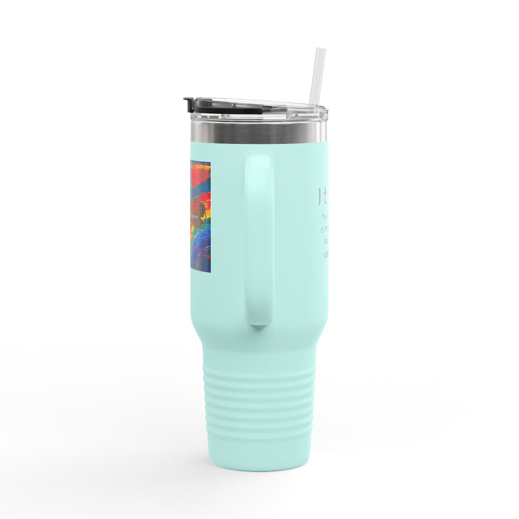 40oz Insulated Travel Mug — Colorful Original Art Print