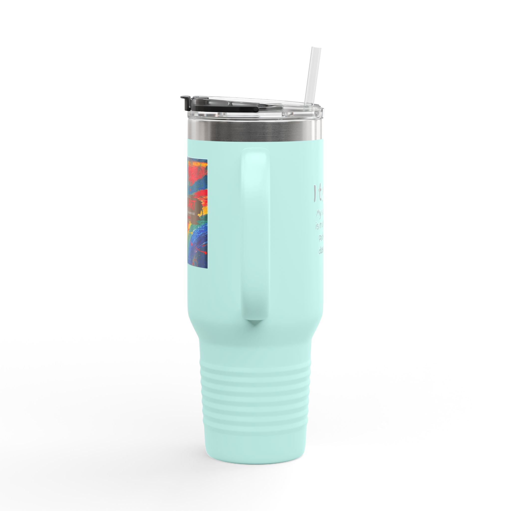 40oz Insulated Travel Mug — Colorful Original Art Print