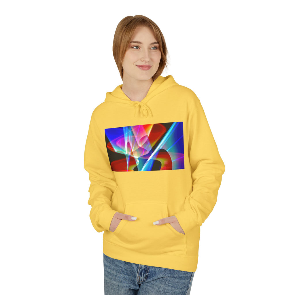 Vibrant Abstract Art Fleece Hoodie