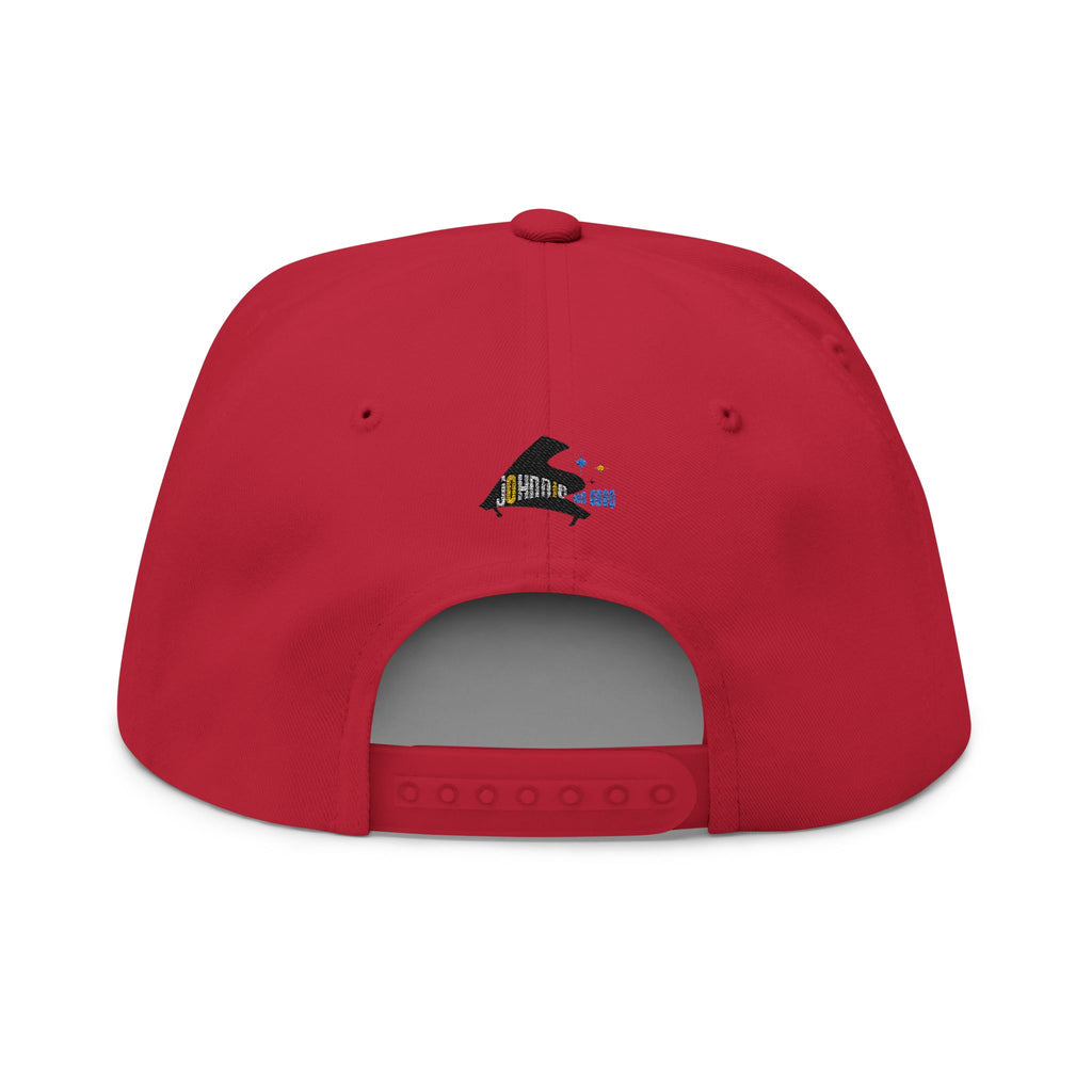 Johnnie Be Good Movie Embroidered Grand Piano Flat Bill Cap