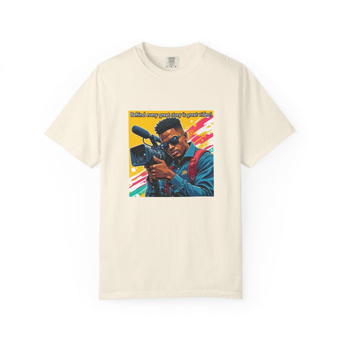 "Behind Every Great Story is Great Video" Graphic T-Shirt
