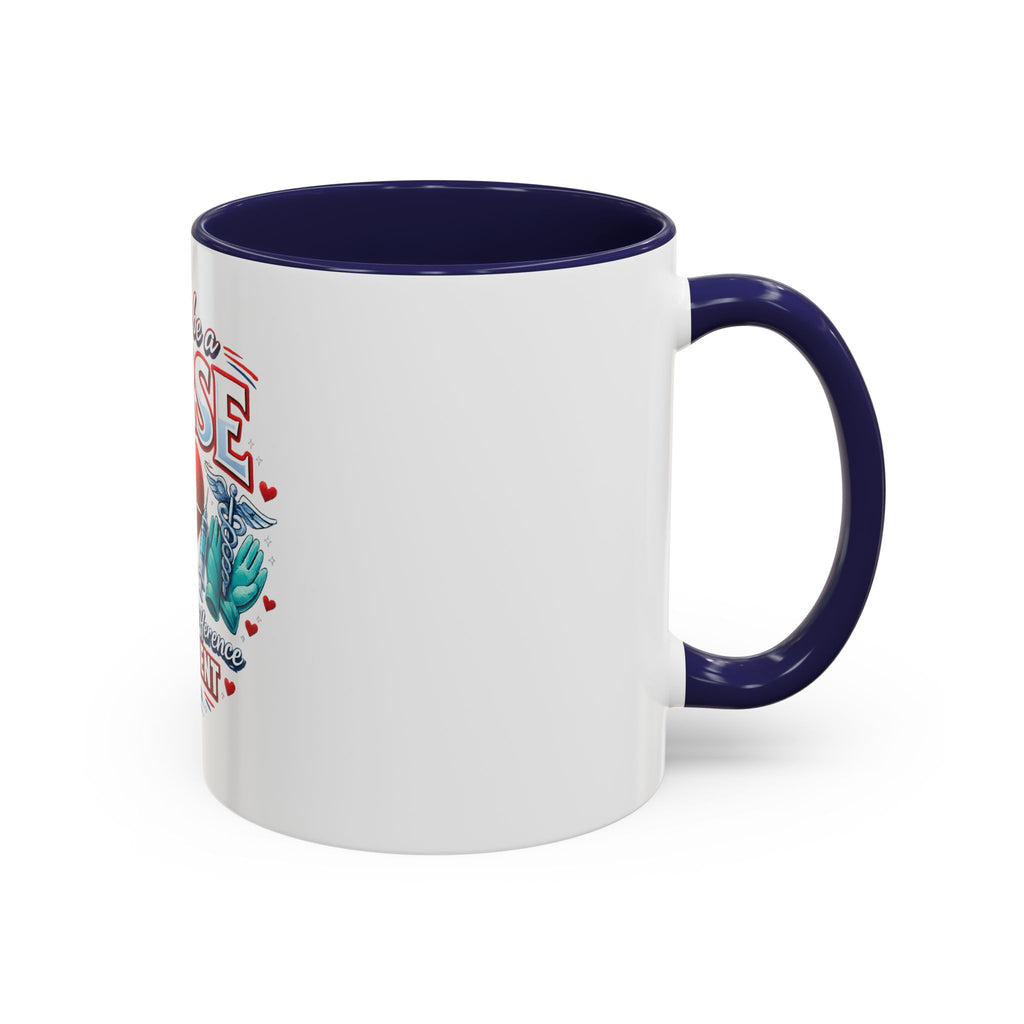 Proud to Be a Nurse Accent Coffee Mug — "Making a Difference One Patient at a Time" (11/15oz)