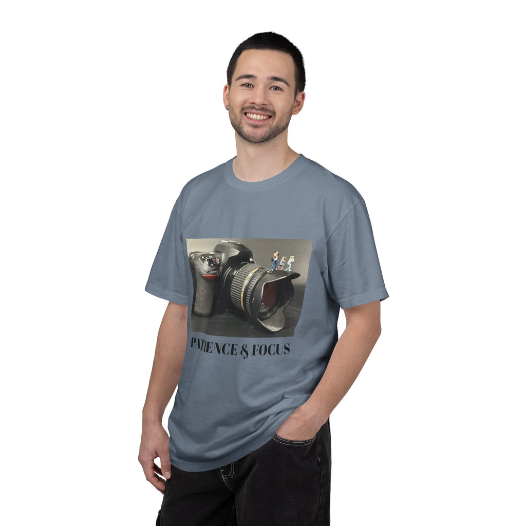 Patience & Focus Camera Tee — Photographer Inspirational Graphic T-Shirt