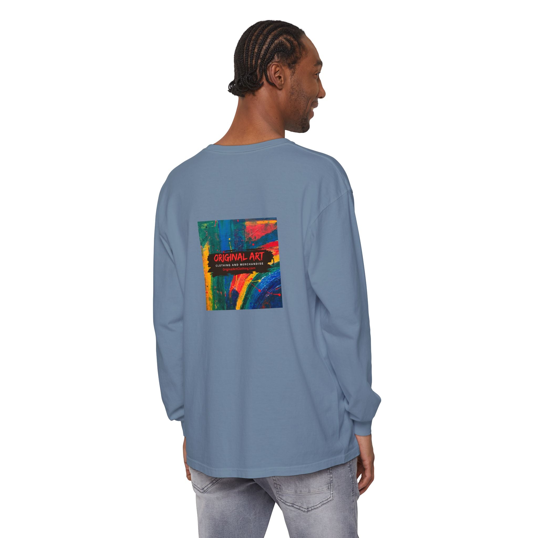 Producing is my super power! Long Sleeve T‑Shirt — Retro Comic Book Girl Graphic (Original Art)