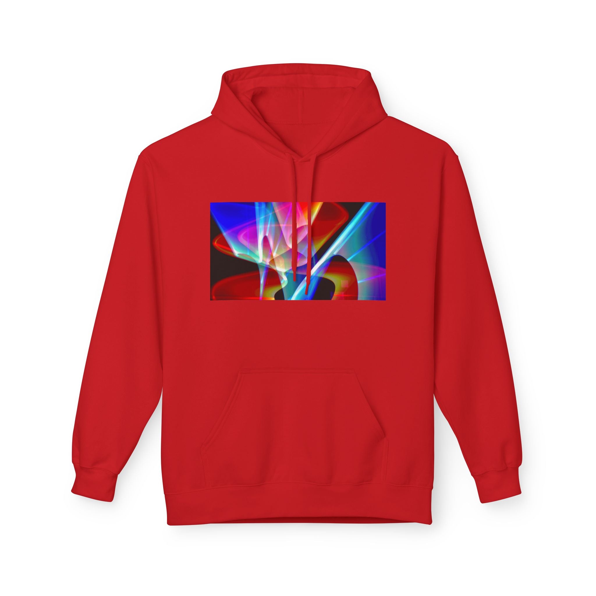 Vibrant Abstract Art Fleece Hoodie