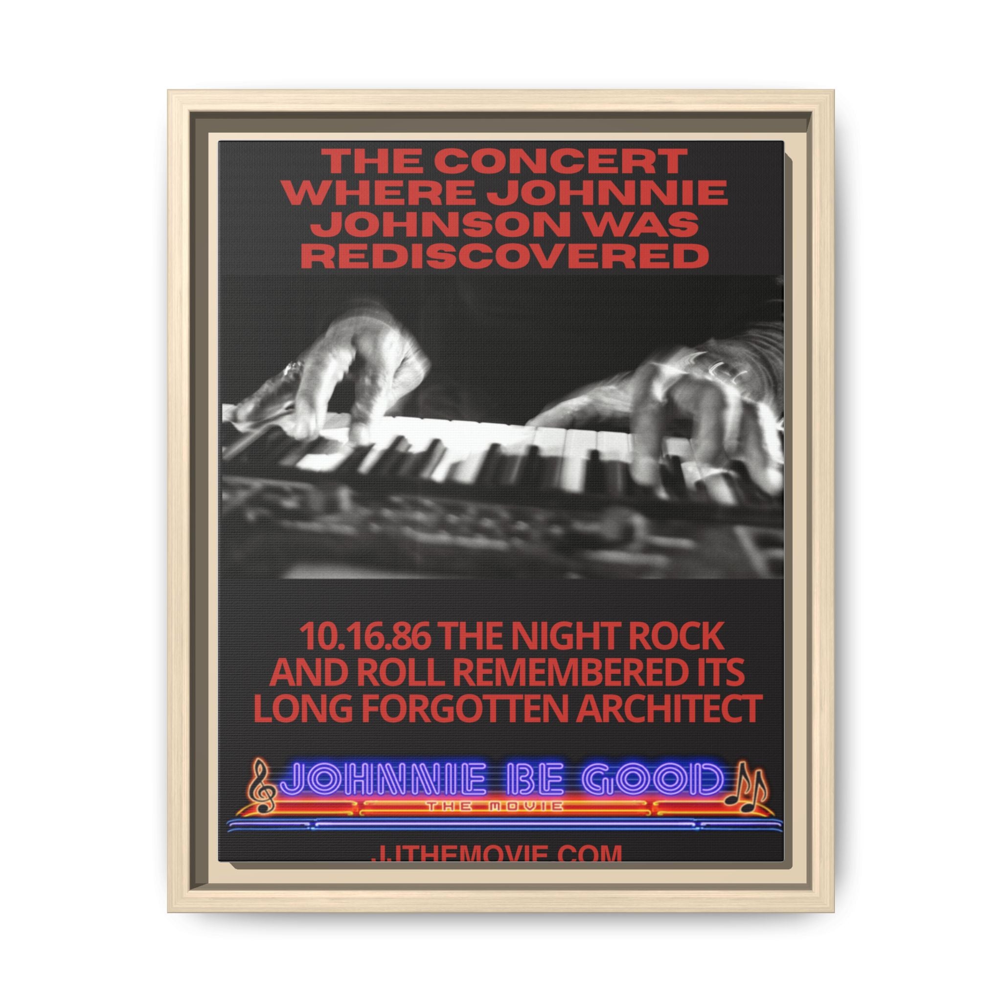 The Concert Johnnie Johnson Was Rediscovered Framed Canvas Print