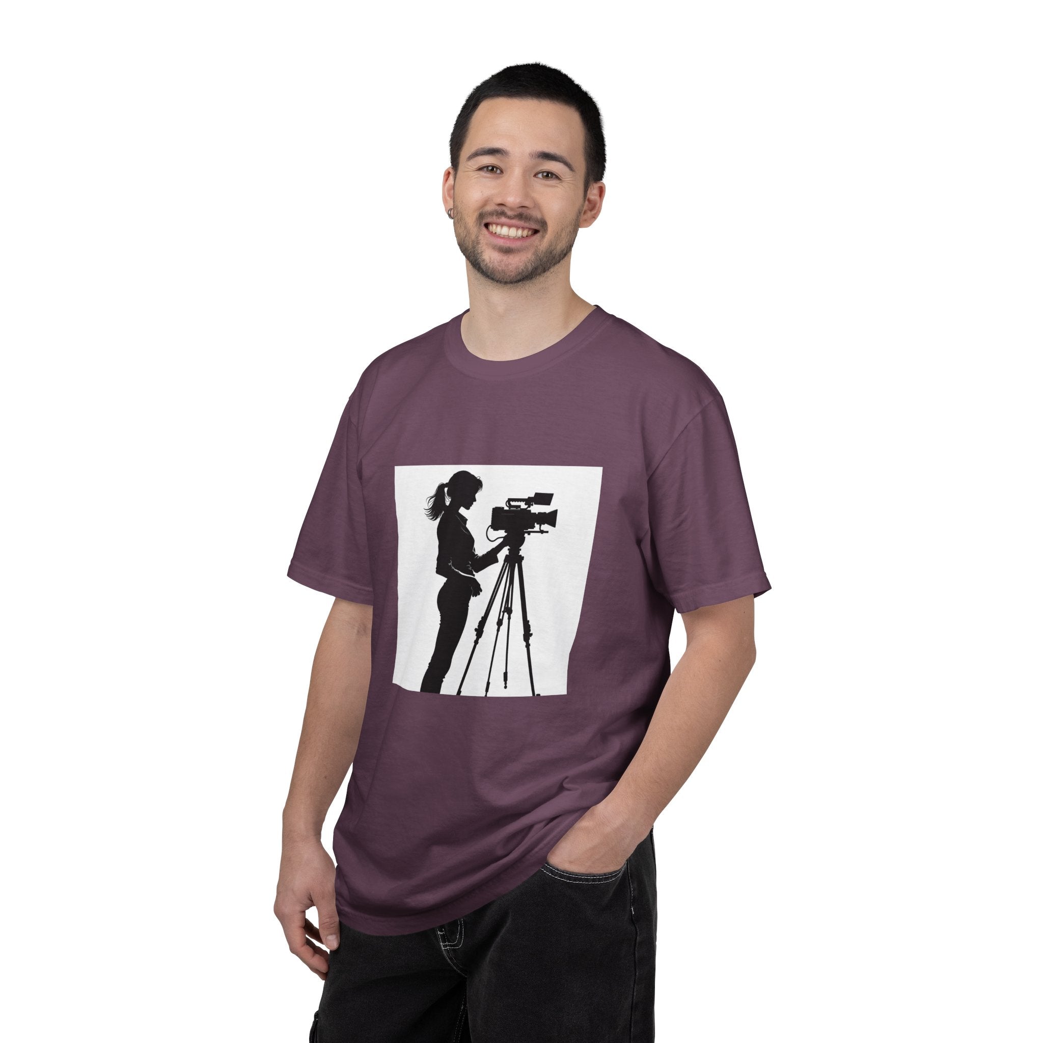 "Behind Every Great Story is Great Video" Female Silhouette Tee