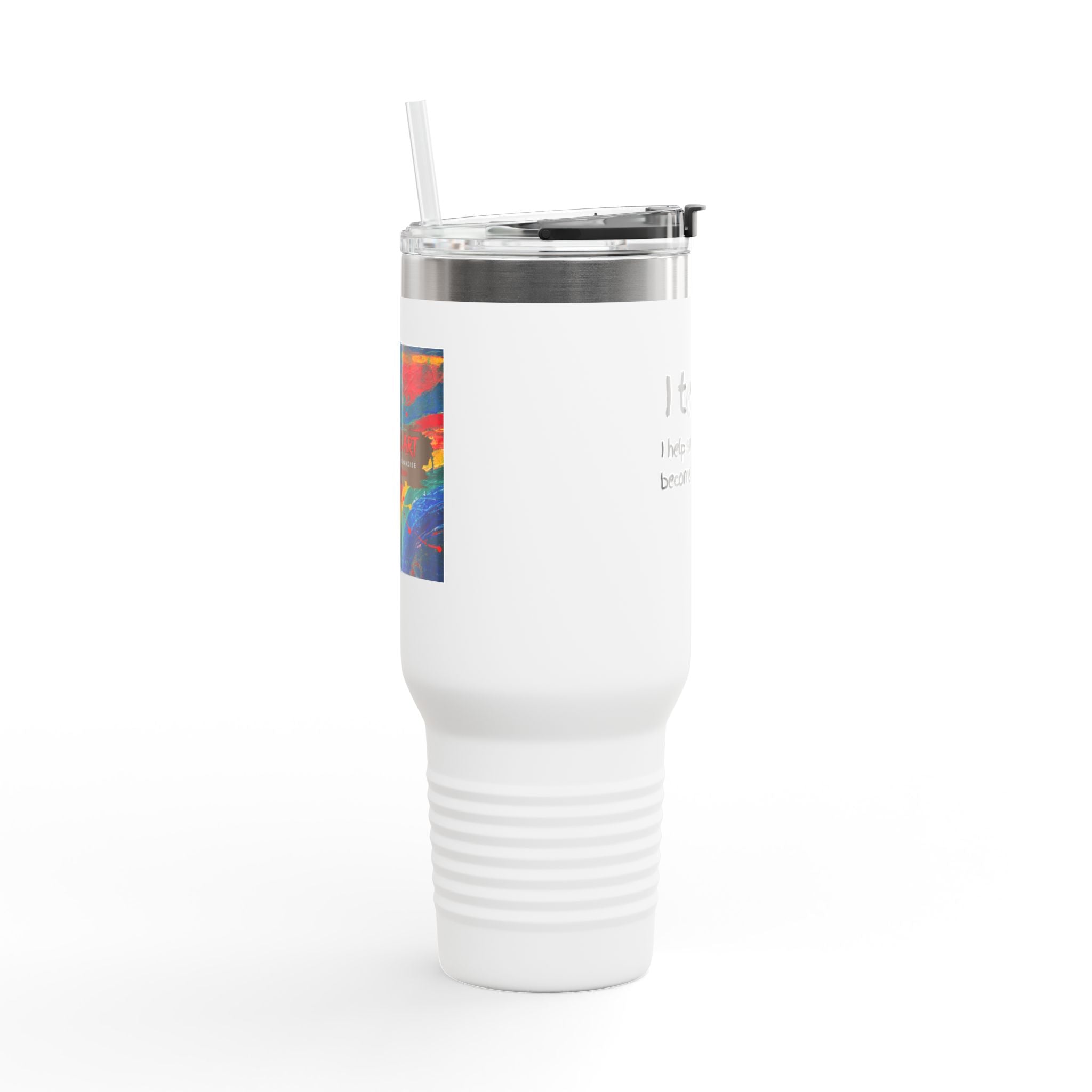 Teacher Travel Mug — “I Teach. I help small humans become big thinkers.” 40oz Insulated Tumbler