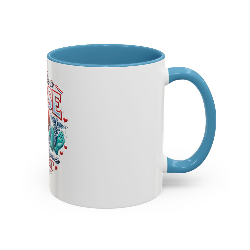 Proud to Be a Nurse Accent Coffee Mug — "Making a Difference One Patient at a Time" (11/15oz)