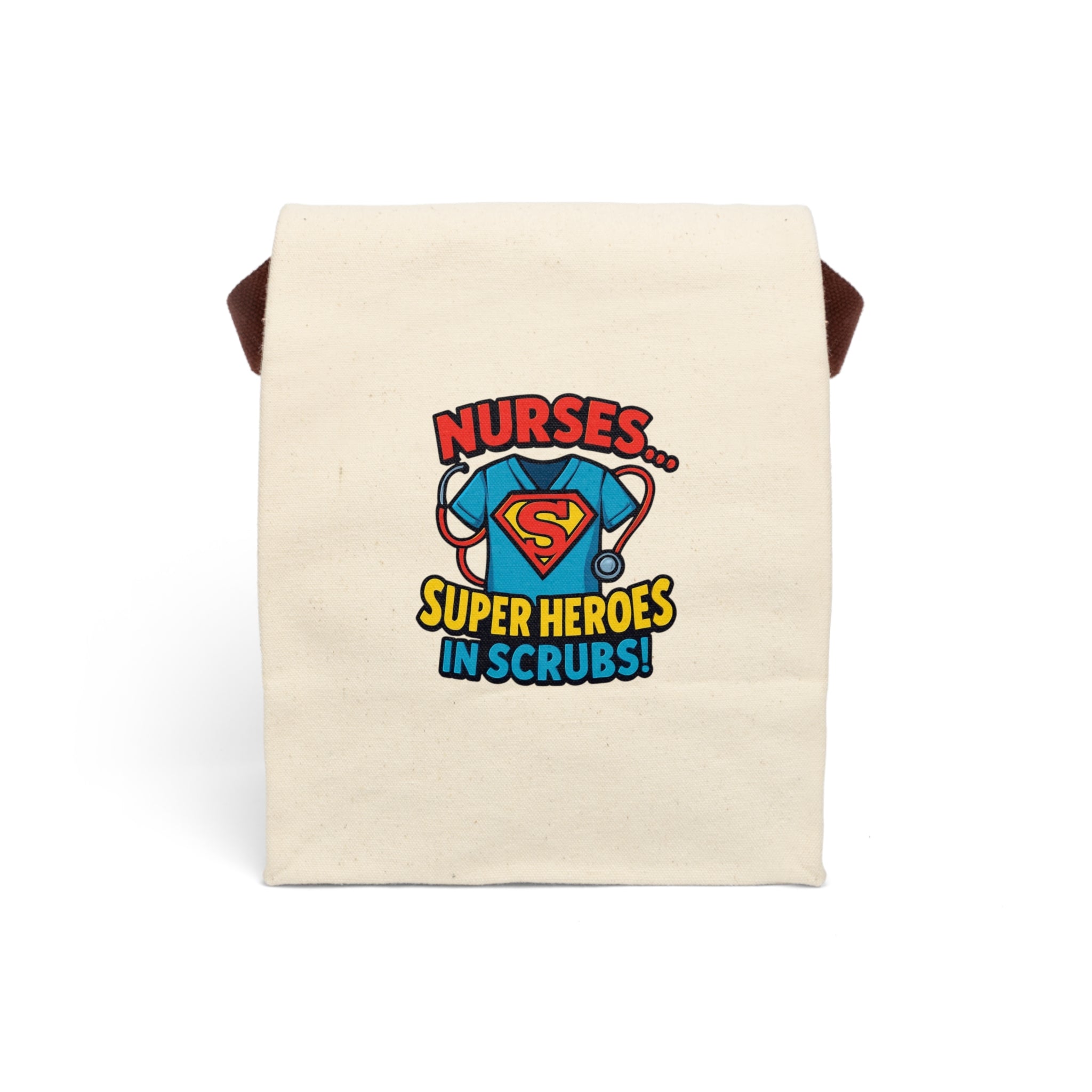 Nurses Superheroes Canvas Lunch Bag — 'Nurses... Super Heroes in Scrubs' Insulated Lunch Tote