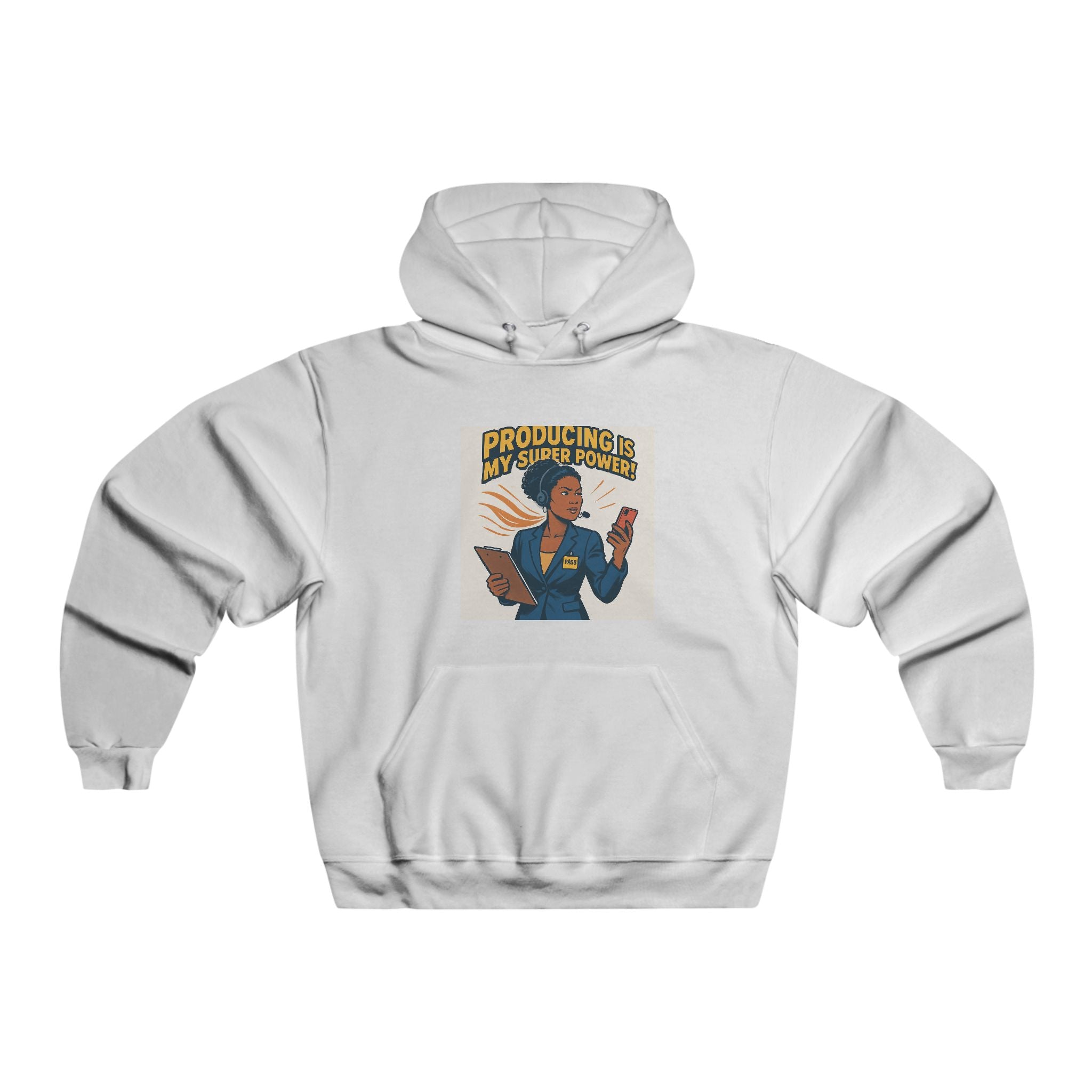 Producing Is My Superpower Hoodie — Retro Filmmaker Graphic Sweatshirt