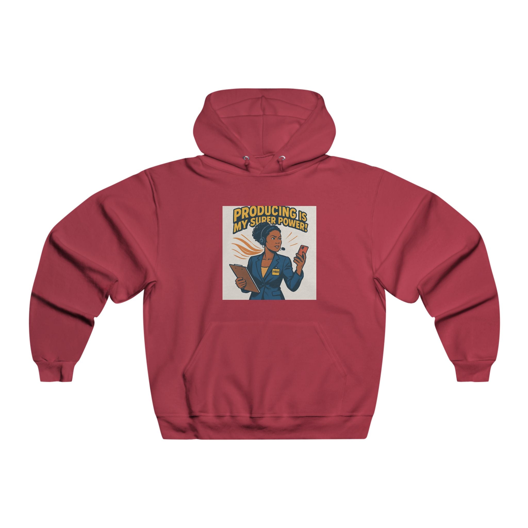 Producing Is My Superpower Hoodie — Retro Filmmaker Graphic Sweatshirt
