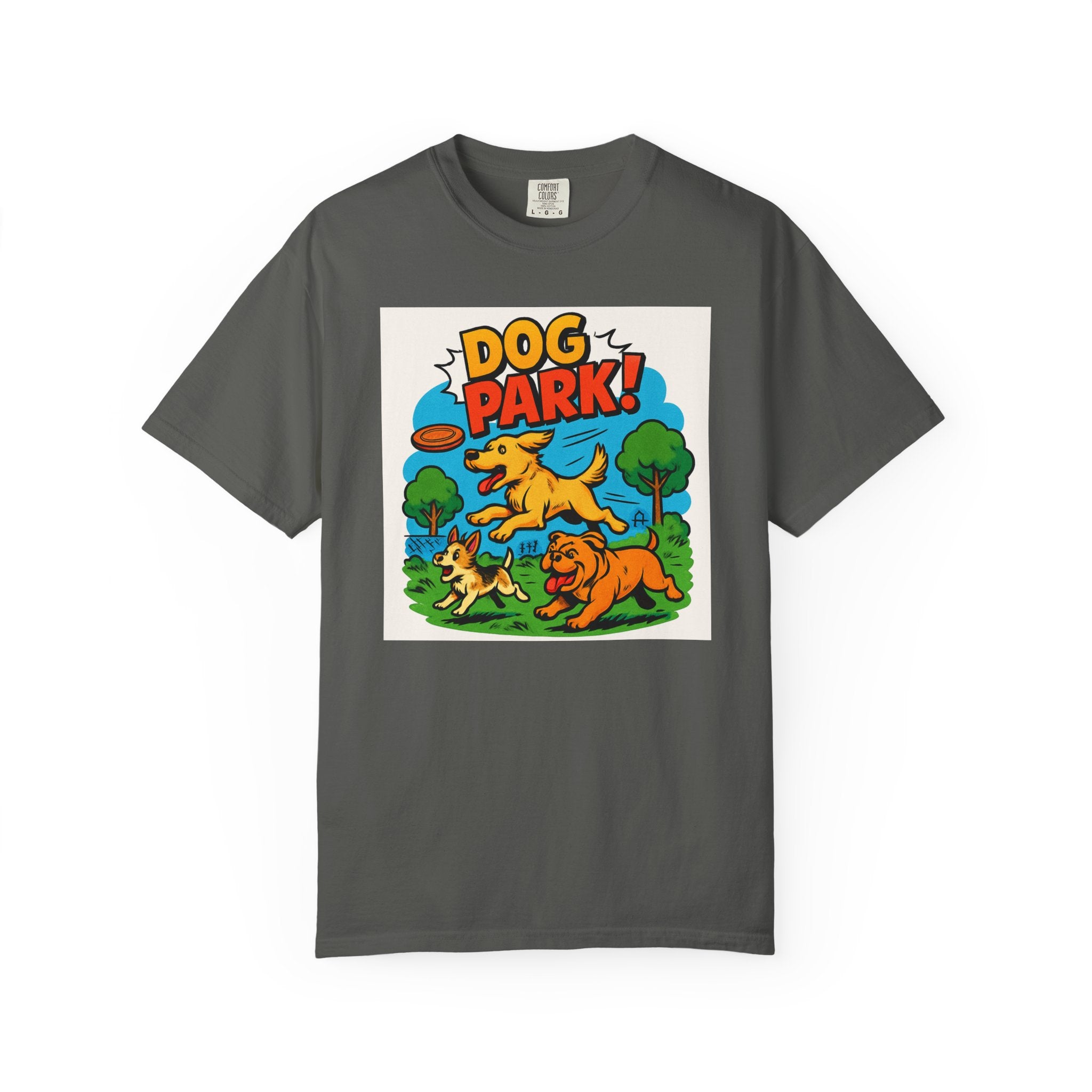 Playful Dog Park T-Shirt, Dog Lover Gift, Unisex Casual Wear, Pet Owner Apparel, Summer Outing Tee