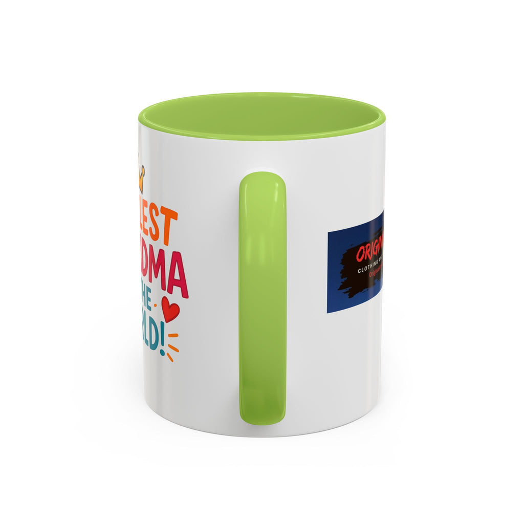 Coolest Grandma in the World Accent Coffee Mug — Fun Gift for Grandmother (11/15oz)